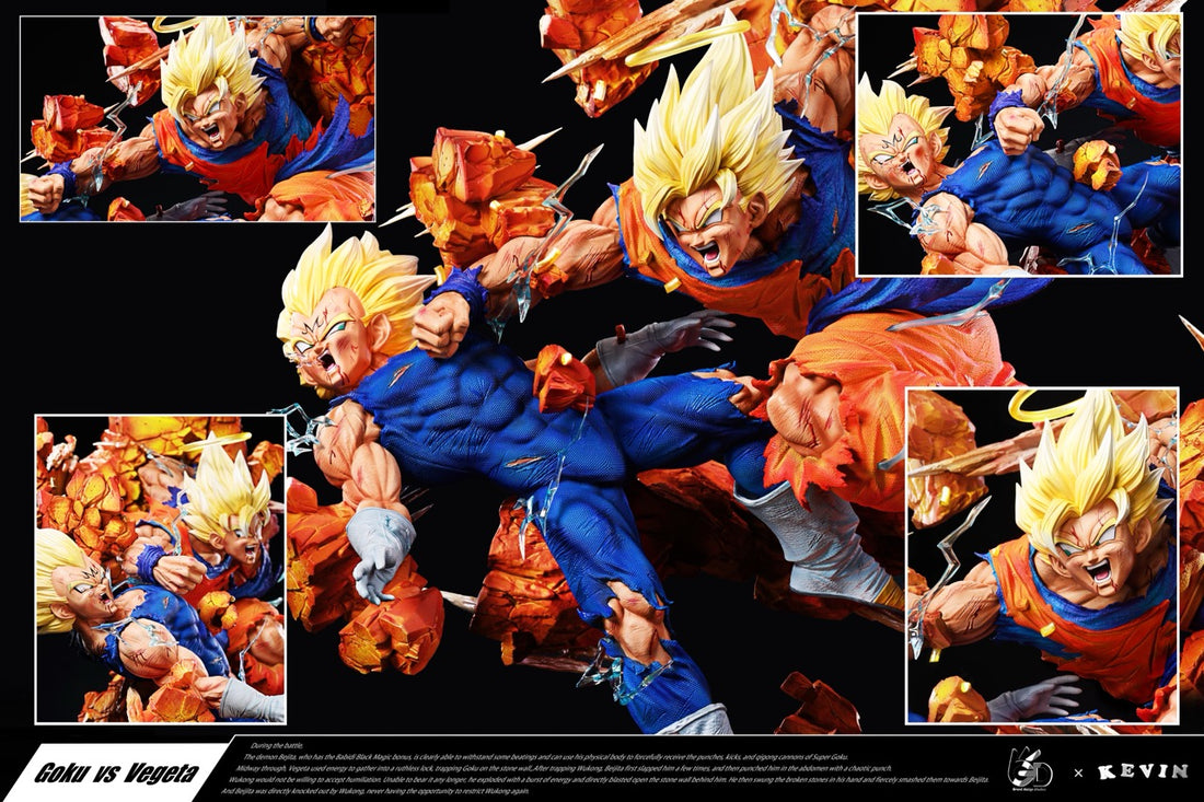 Dragon Ball Grand Design Studio Goku vs Majin Vegeta Resin Statue