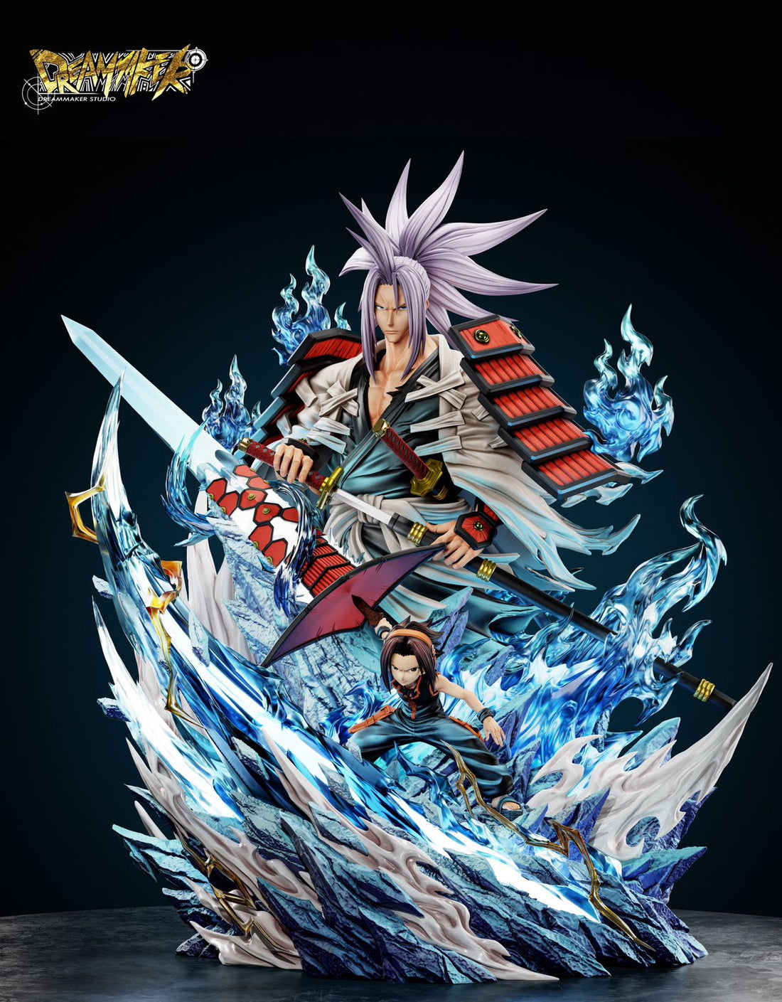 Shaman King Dreammaker Studio Yoh Asakura X Amidamaru Resin Statue