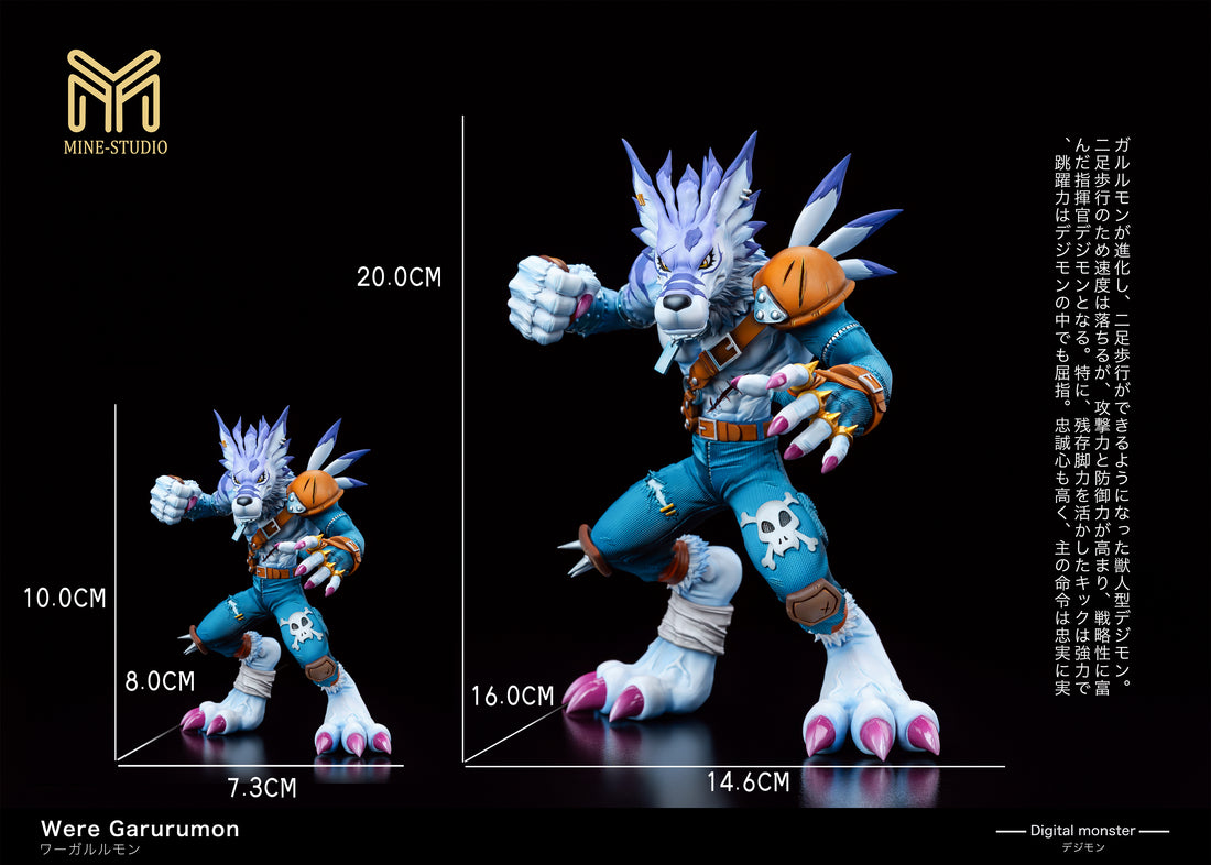 Digimon Mine Studio Geast Garurumon Resin Statue