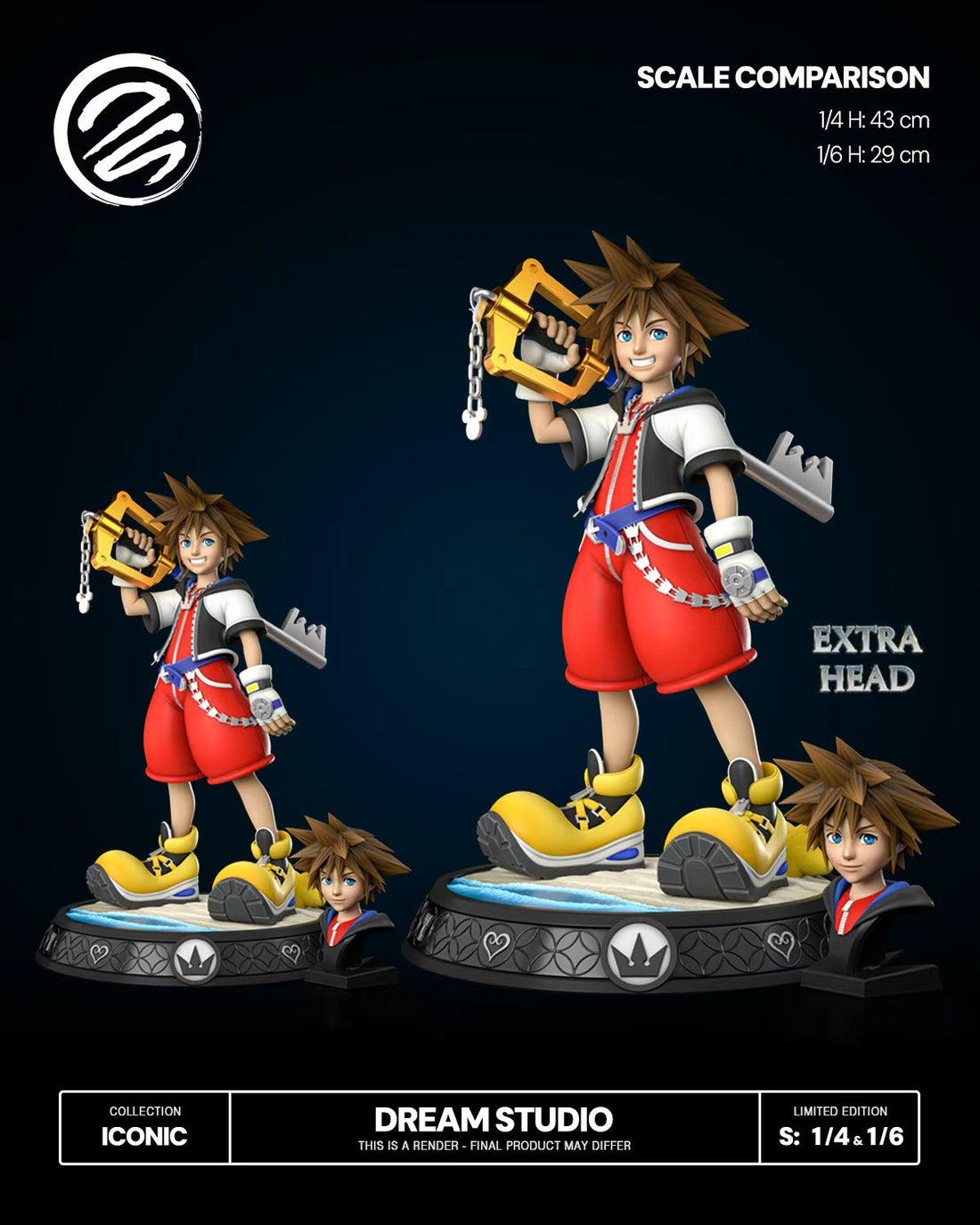 Kingdom Hearts Dream Studio Sora Resin Statue