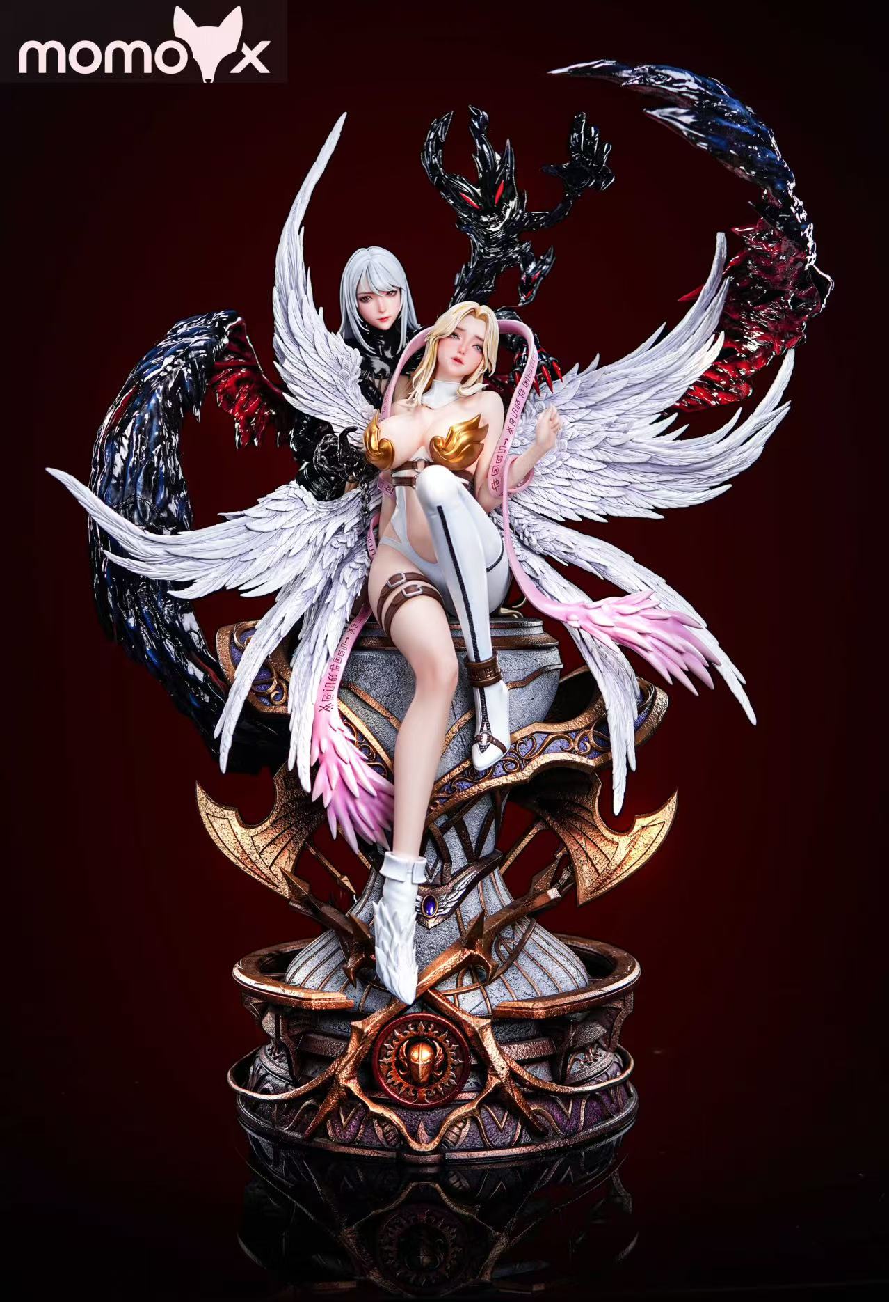 中古Digimonガレージキット（Angewomon＆Deviwomon） Digimon Momox Studio Lady Devimon X Angewomon – ClubHouse Statues