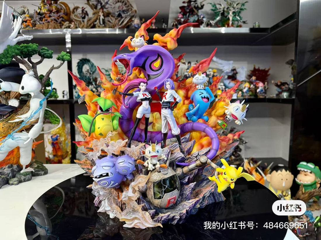 Pokemon EMO Studio Team Rocket Resin Statue