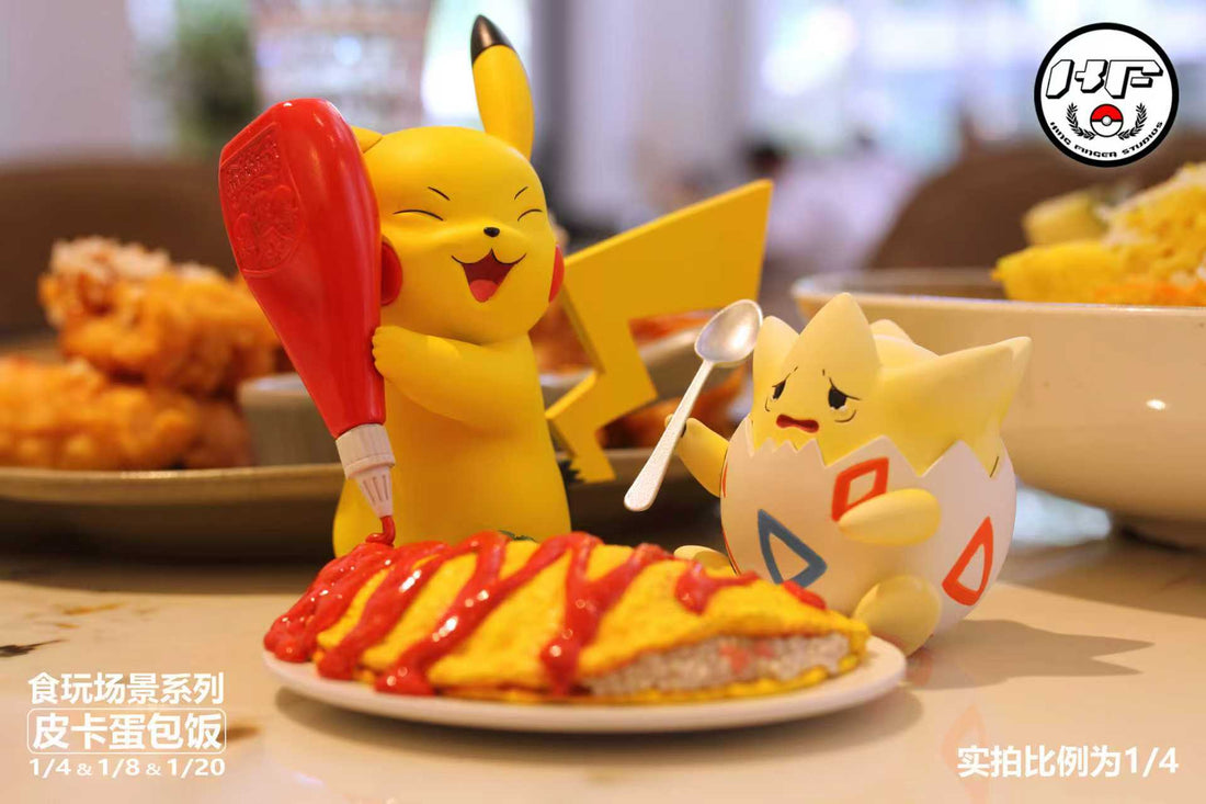 Pokemon KingFinger Studio Pikachu Omelet Rice Resin Statue