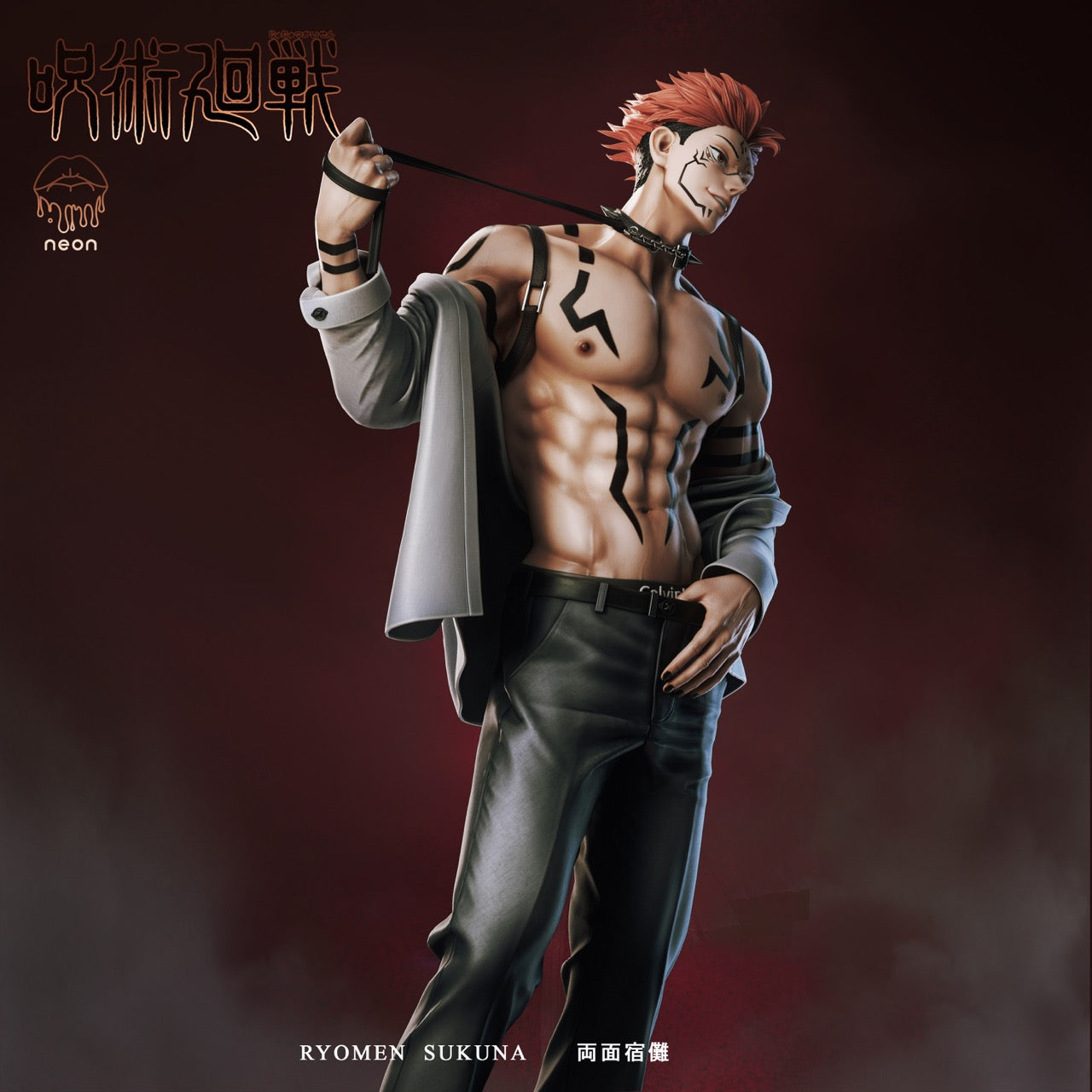Jujutsu Kaisen Neon Studio Ryomen Sukuna – ClubHouse Statues