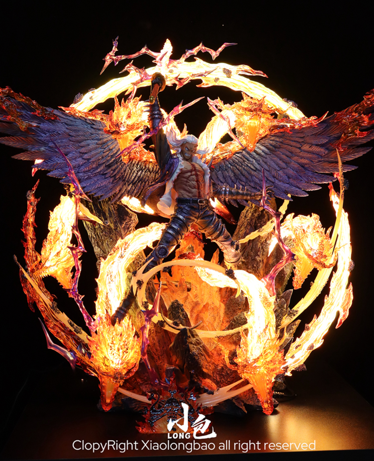 One Piece Monkey D x More Fun Studio King The Wildfire Resin