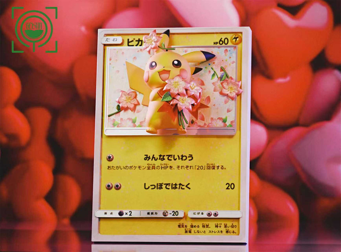 Pokemon GEISHA Studio Bouquet Pikachu Resin Statue