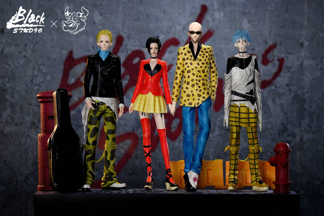 Nana Black Stone Niuzi Studio x Black Studio Band Nobuo Terashima x Yasushi Takagi x Shinichi Okazaki Resin Statue