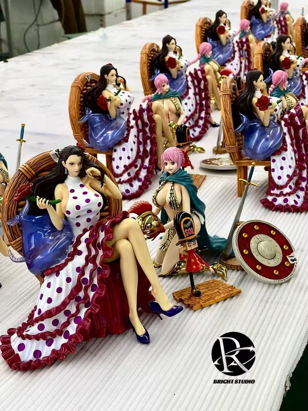 【箱あり】　バレット　海外品　ワンピース　フィギュア One Piece Bright Studio Viola x Rebecca x Toy Soldier Resin Statue