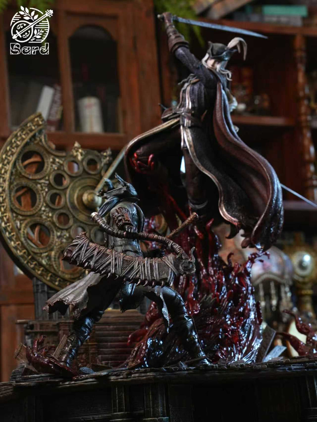 Bloodborne Bard Studio Lady Maria vs Hunter Resin Statue