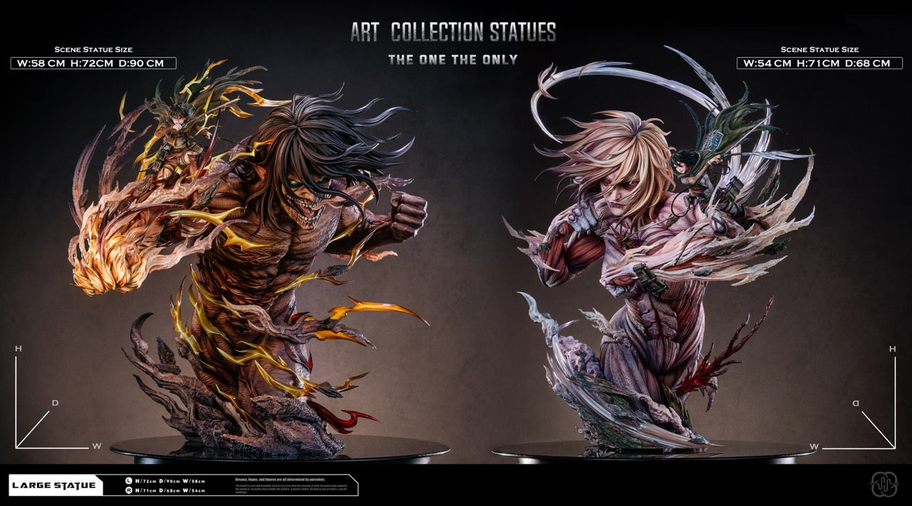Attack On Titan Hertz Studio Attack Titan Eren x Female Titan