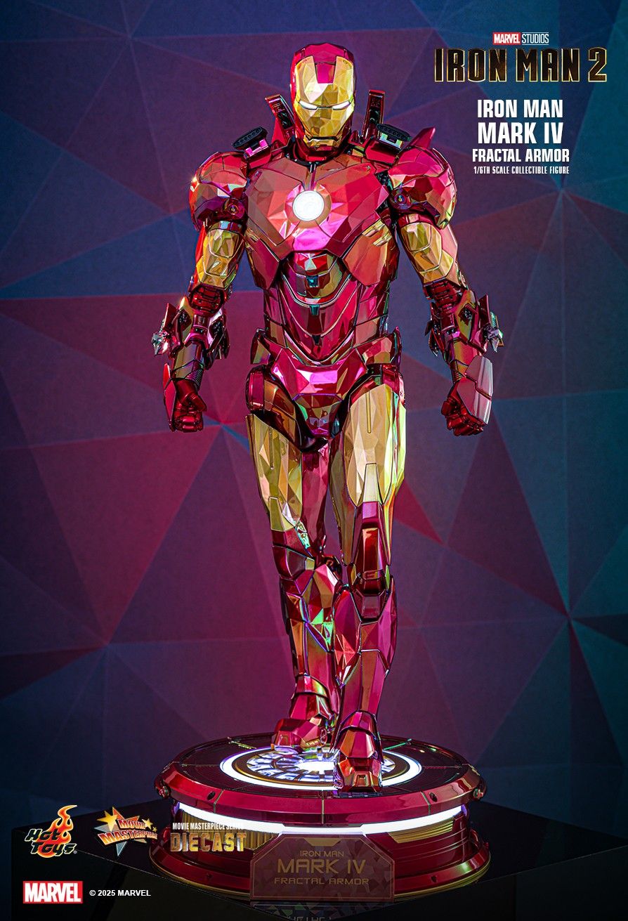 Marvel Hottoys Iron Man 2 Iron Man Mark IV Fractal Armor MMS792D70 Licensed Action Figure