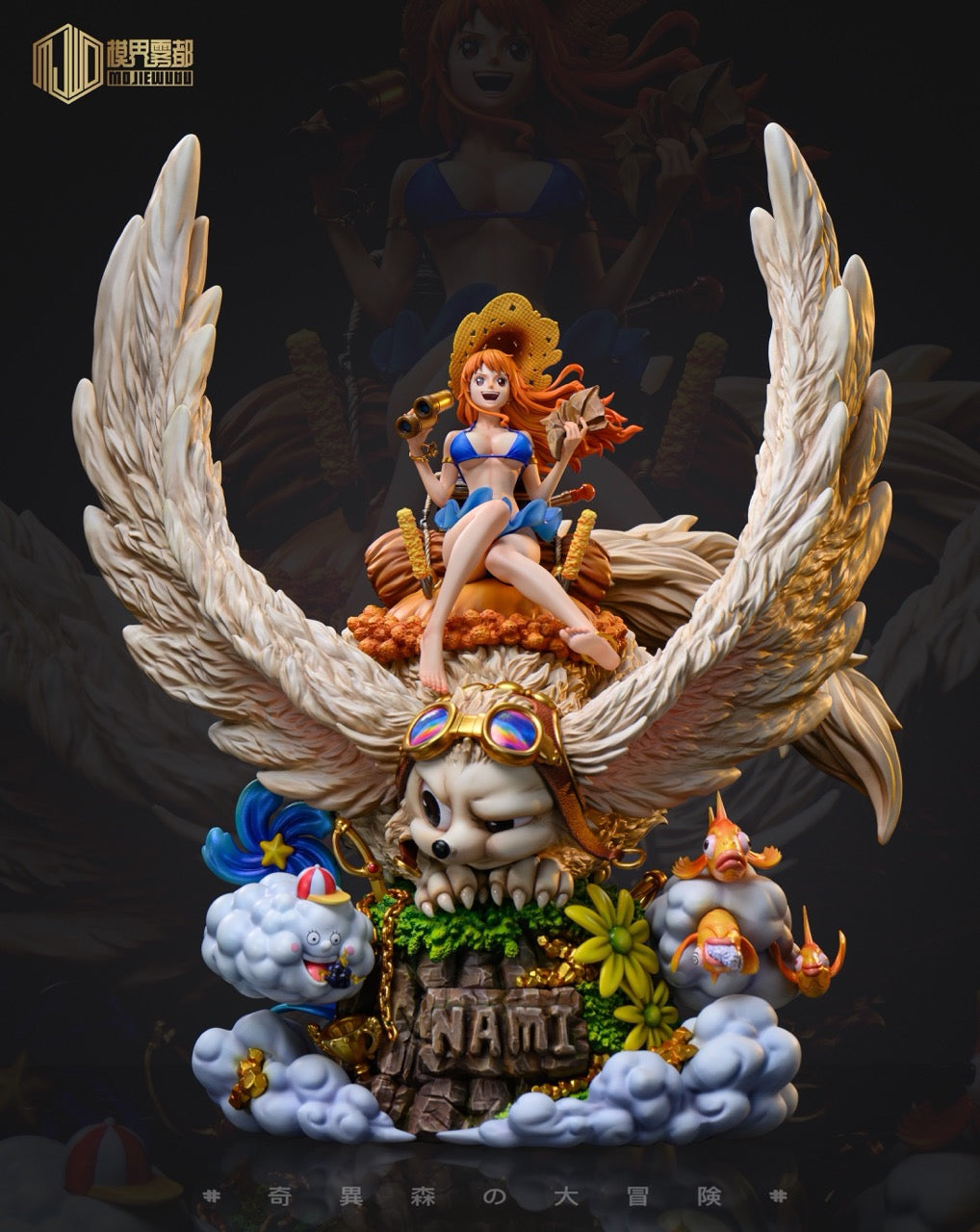 ランプップ　ナトミベースコラボ One Piece MJ Studio Nami x Long Eared Cat – ClubHouse Statues