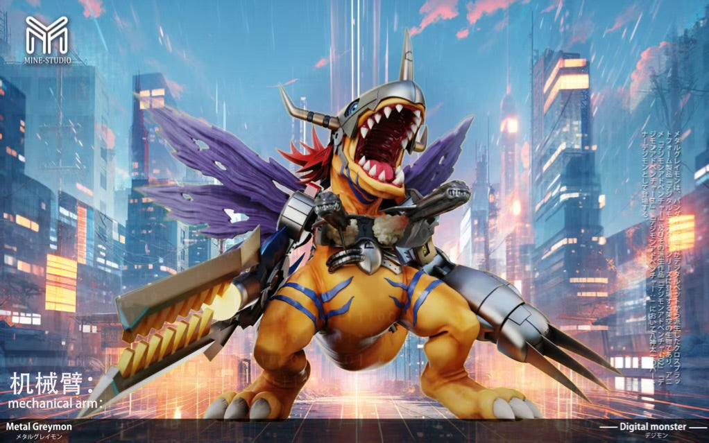 デジモン Mine-STUDIO メタルグレイモン フィギュア Digimon MINE Studio Metal Greymon – ClubHouse Statues