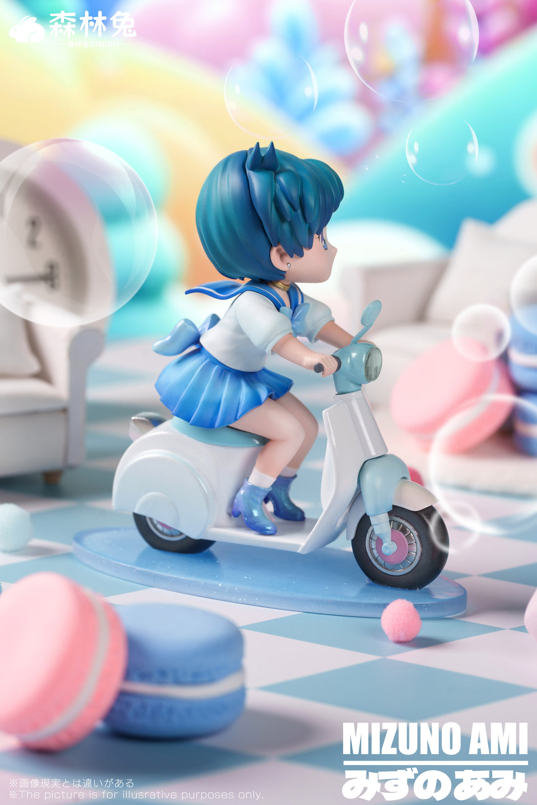 Sailor Moon Forest Rabbit Studio Mizuno Ami Resin Statue