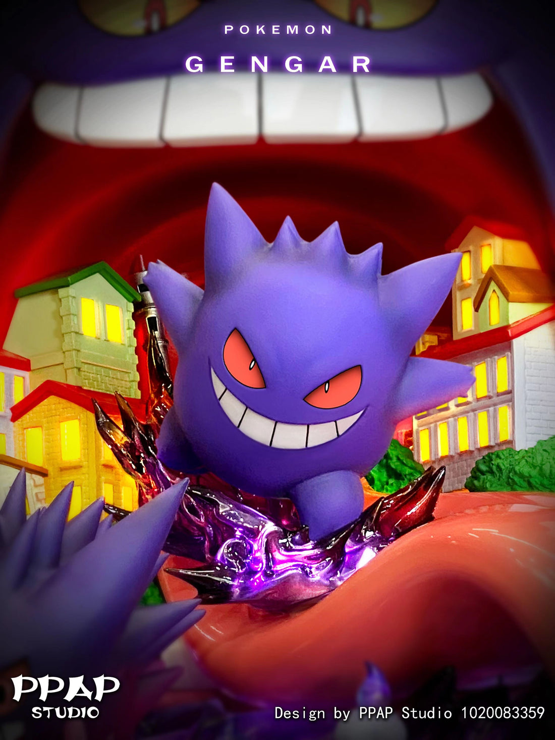 Pokemon PPAP Studio Gengar Family Resin Statue