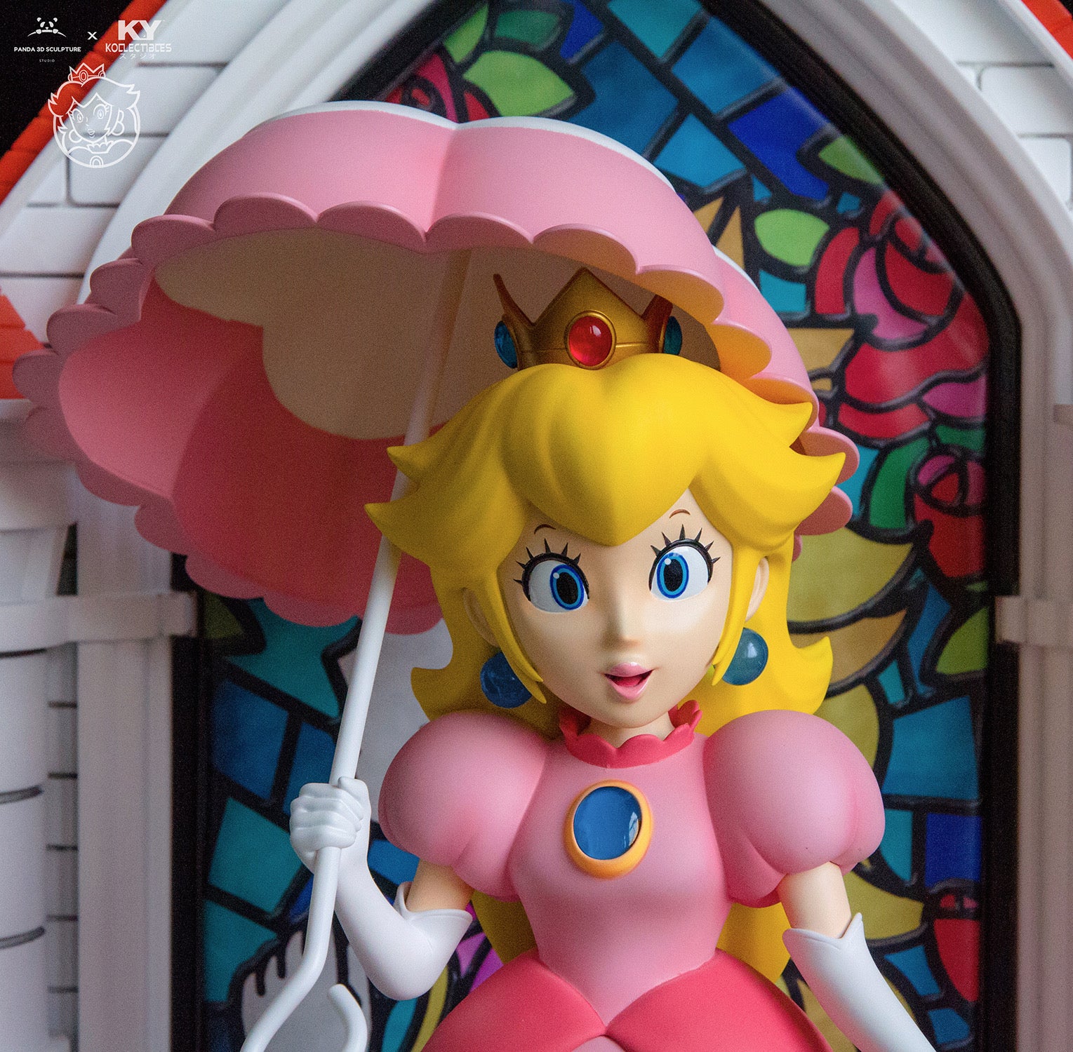 Mario Bros Panda x KY Kollectibles Studio Princess Peach Castle