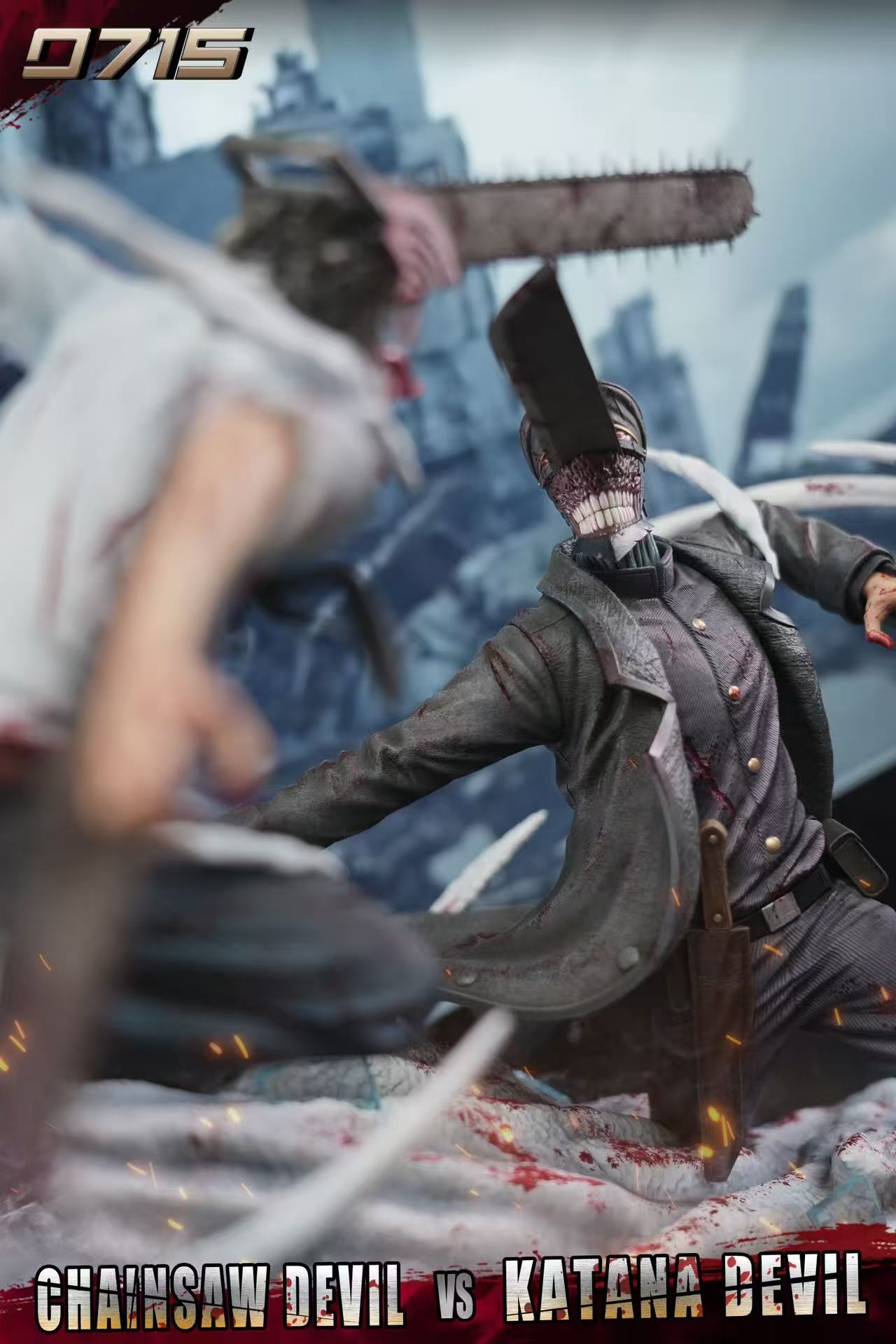 Chainsaw Man 0715 Studio Denji VS Katana Man Resin Statue