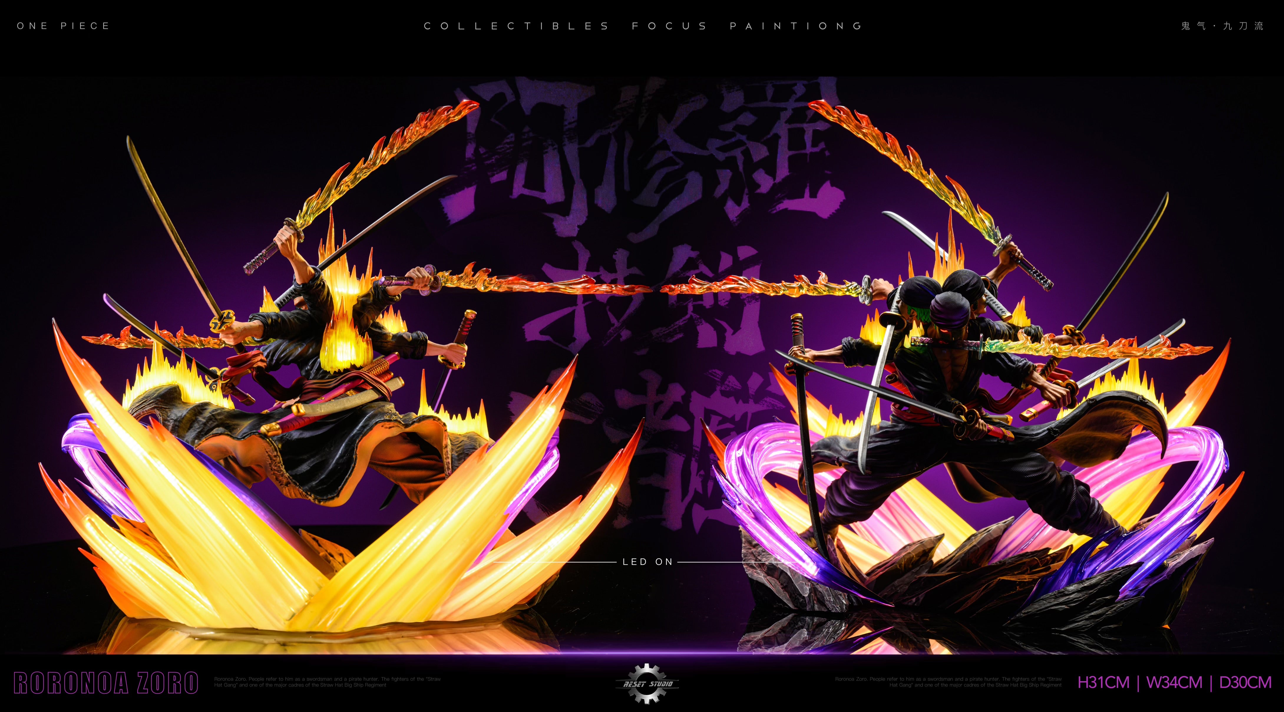One Piece Reset Studio Roronoa Zoro Ashura – ClubHouse Statues