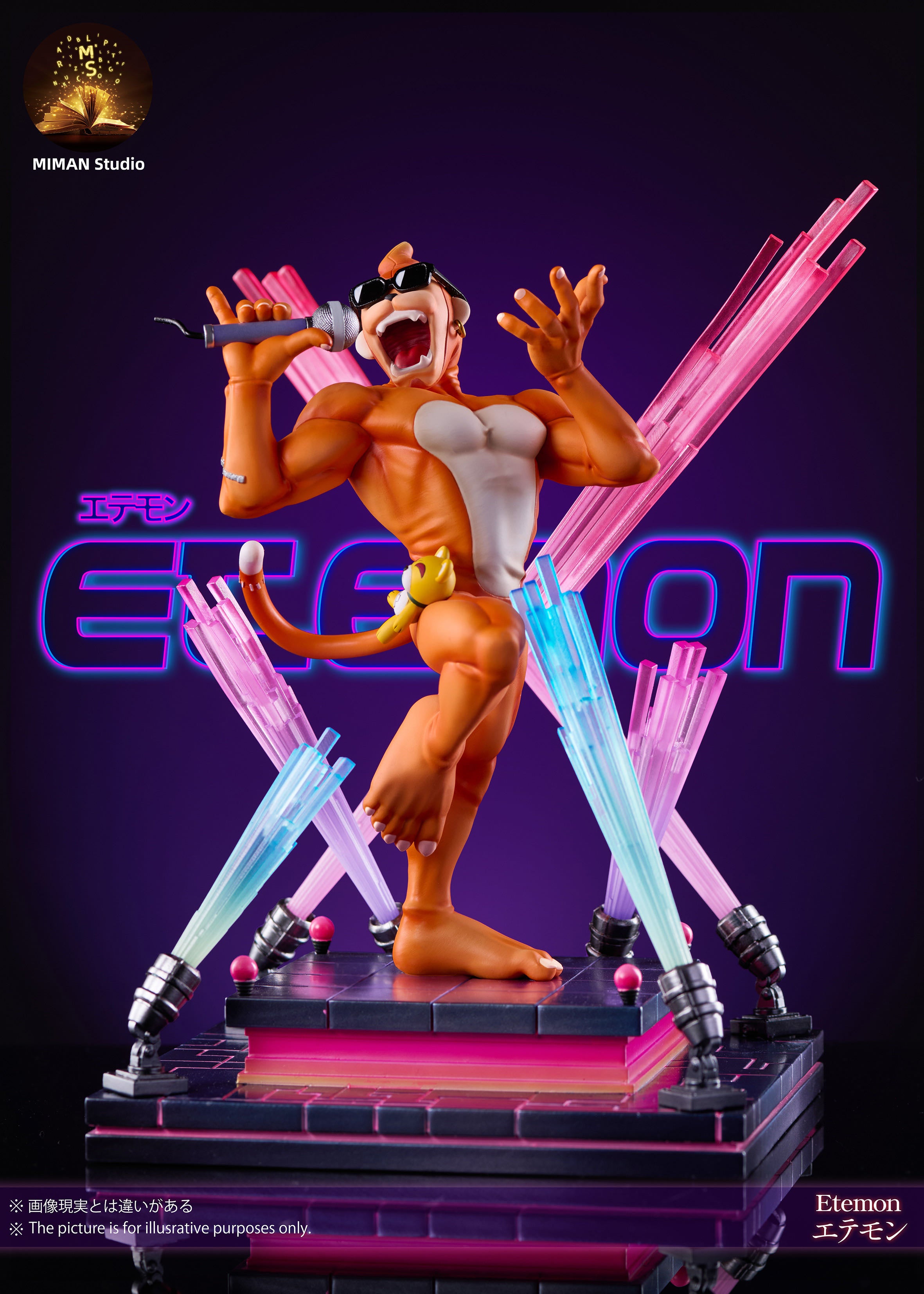 Digimon MIMAN Studio Etemon Micro Scene Series Resin Statue