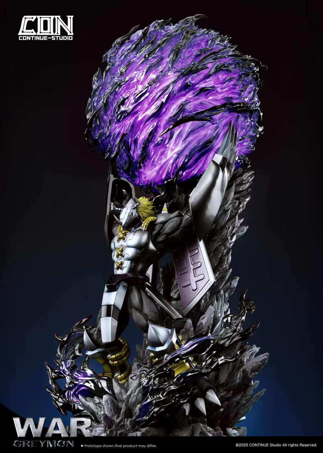 Digimon Continue Studio War Greymon Resin Statue