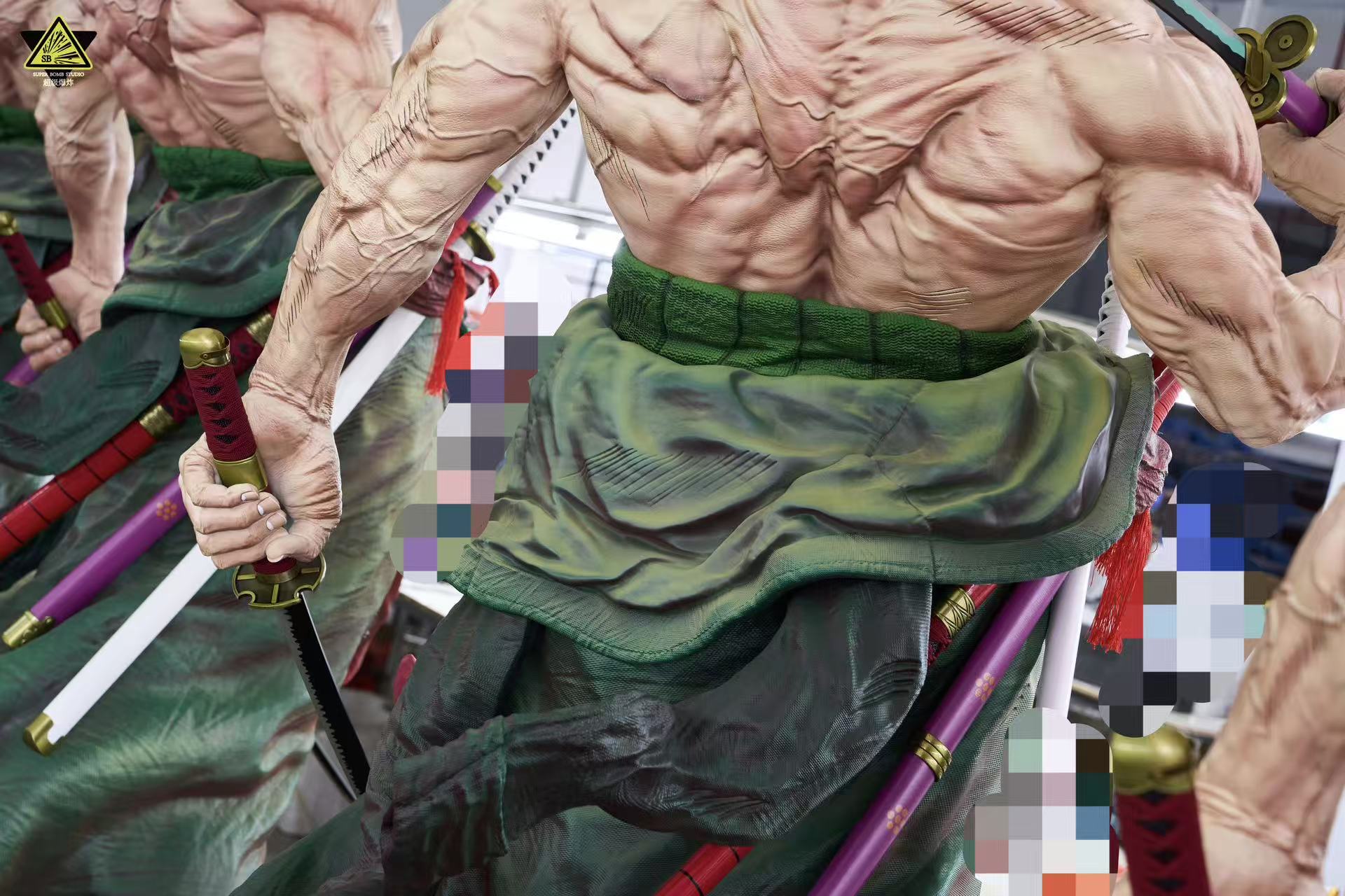 One Piece Super Bomb Studio Roronoa Zoro Life Size Resin Statue