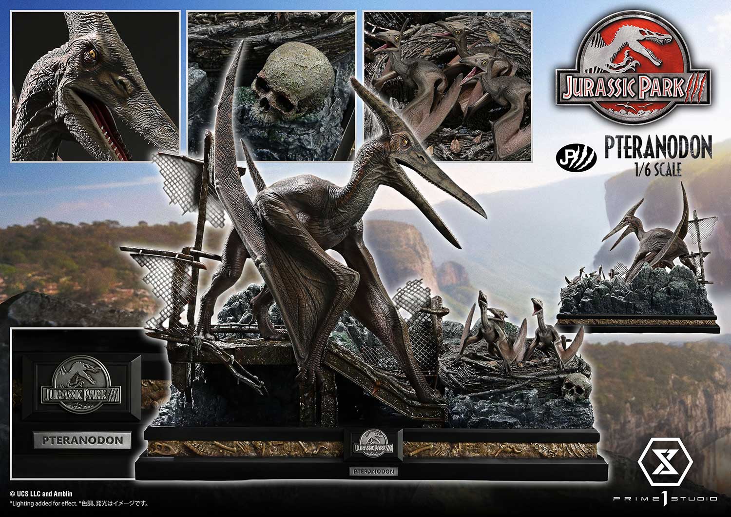 Jurassic Park Prime 1 Studio Pteranodon Licensed – ClubHouse Statues