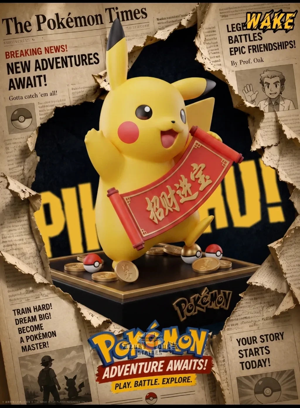 Pokémon WAKE Studio Fortune Pikachu