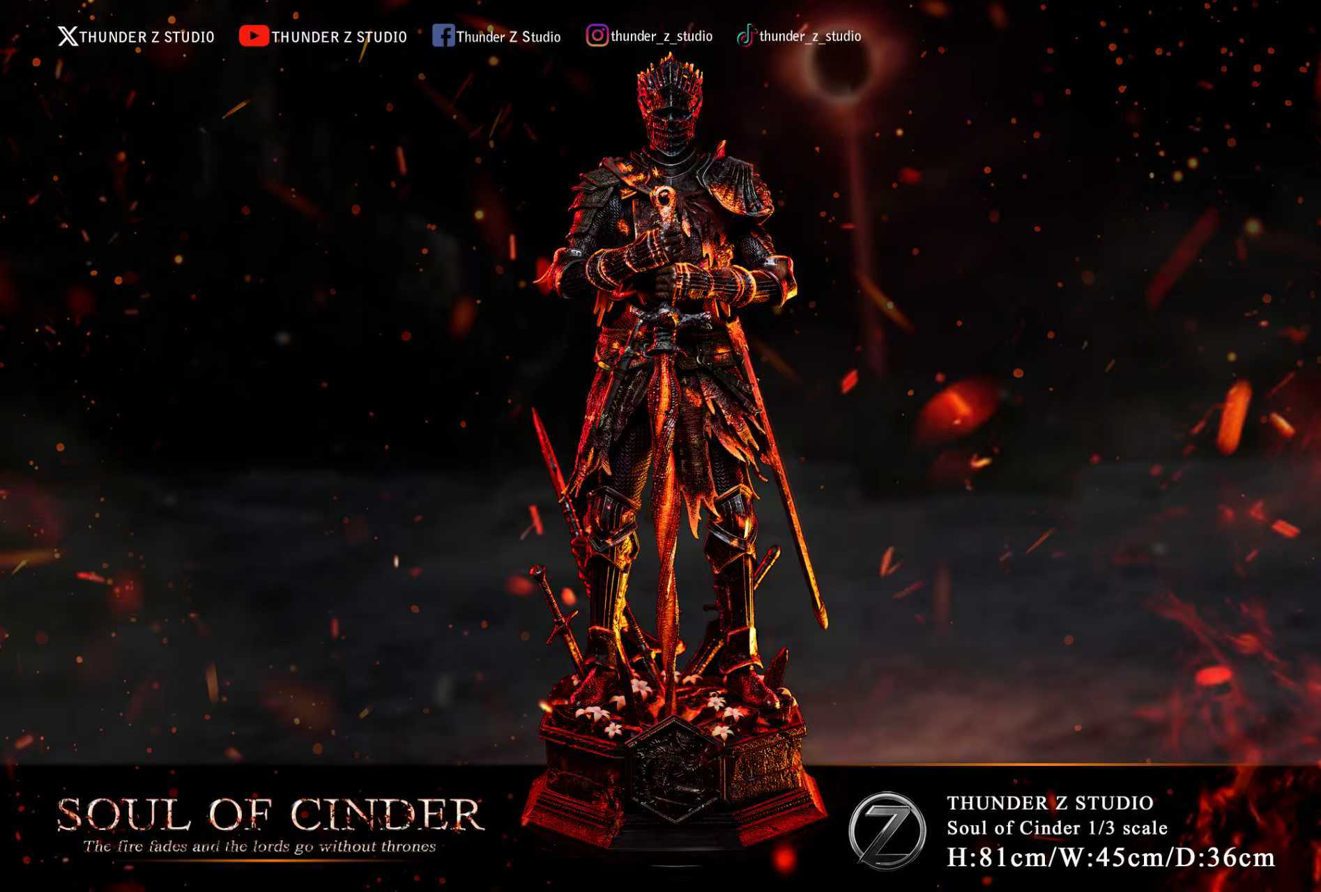 Dark Souls Thunder Z Studio Lord of Cinder Resin Statue – ClubHouse Statues