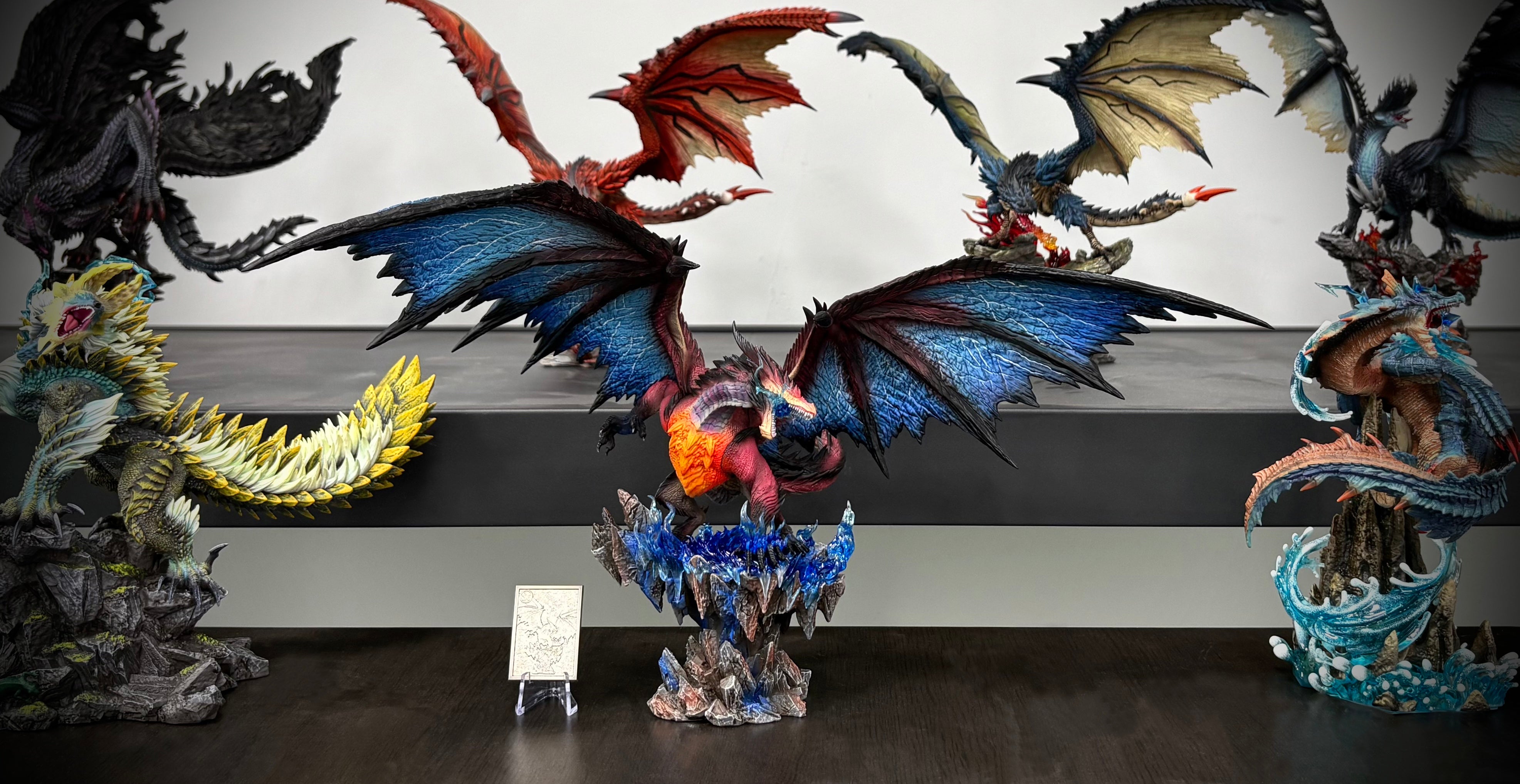 Monster Hunter S6 Studio Safi Jiiva Dark Red Dragon Resin Statue