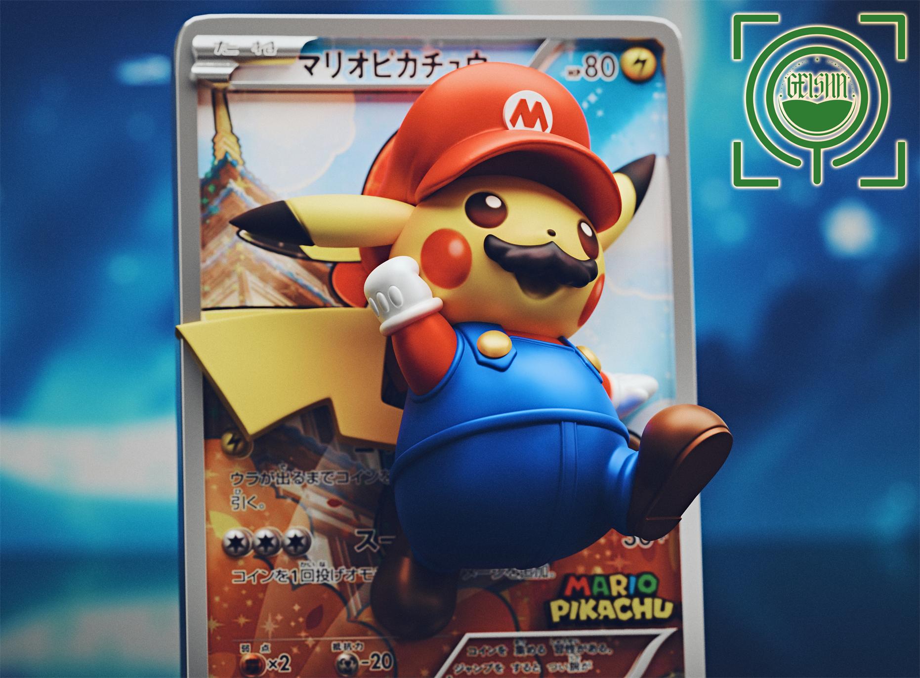 Pokemon Geisha Studio Mario Pikachu x Luigi Pikachu – ClubHouse Statues