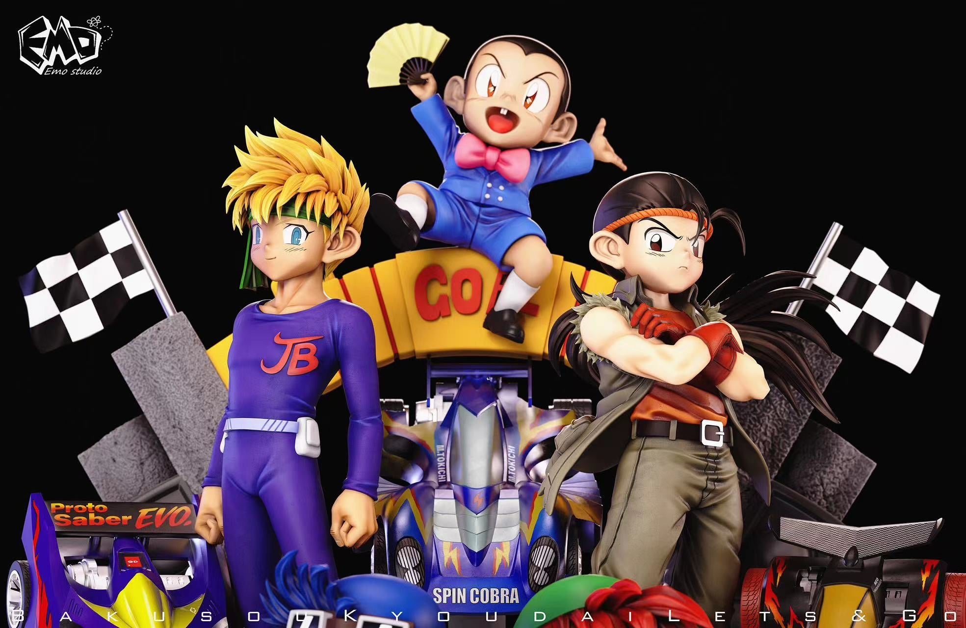Bakusou Kyoudai Lets Go EMO Studio Diorama – ClubHouse Statues