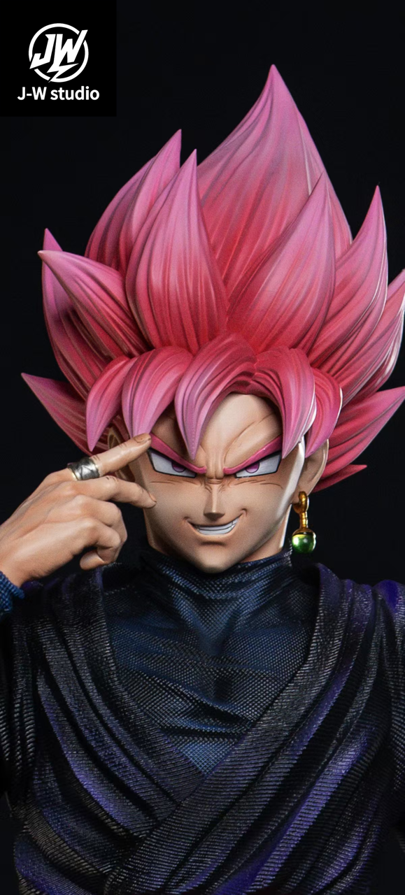 Dragon Ball JW Studio Black Goku Rose Resin Statue