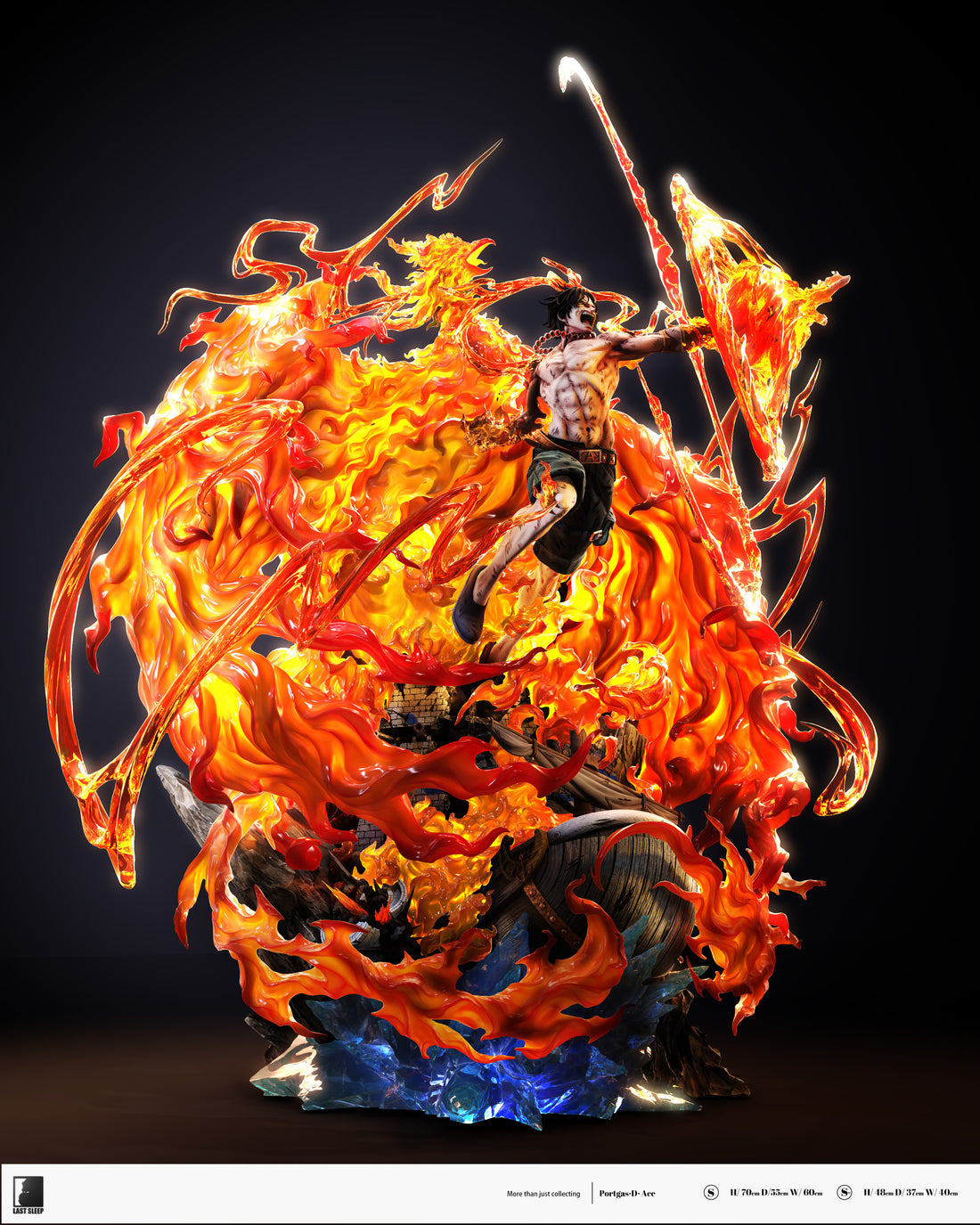 One Piece Last Sleep Studio Ace Resin Statue