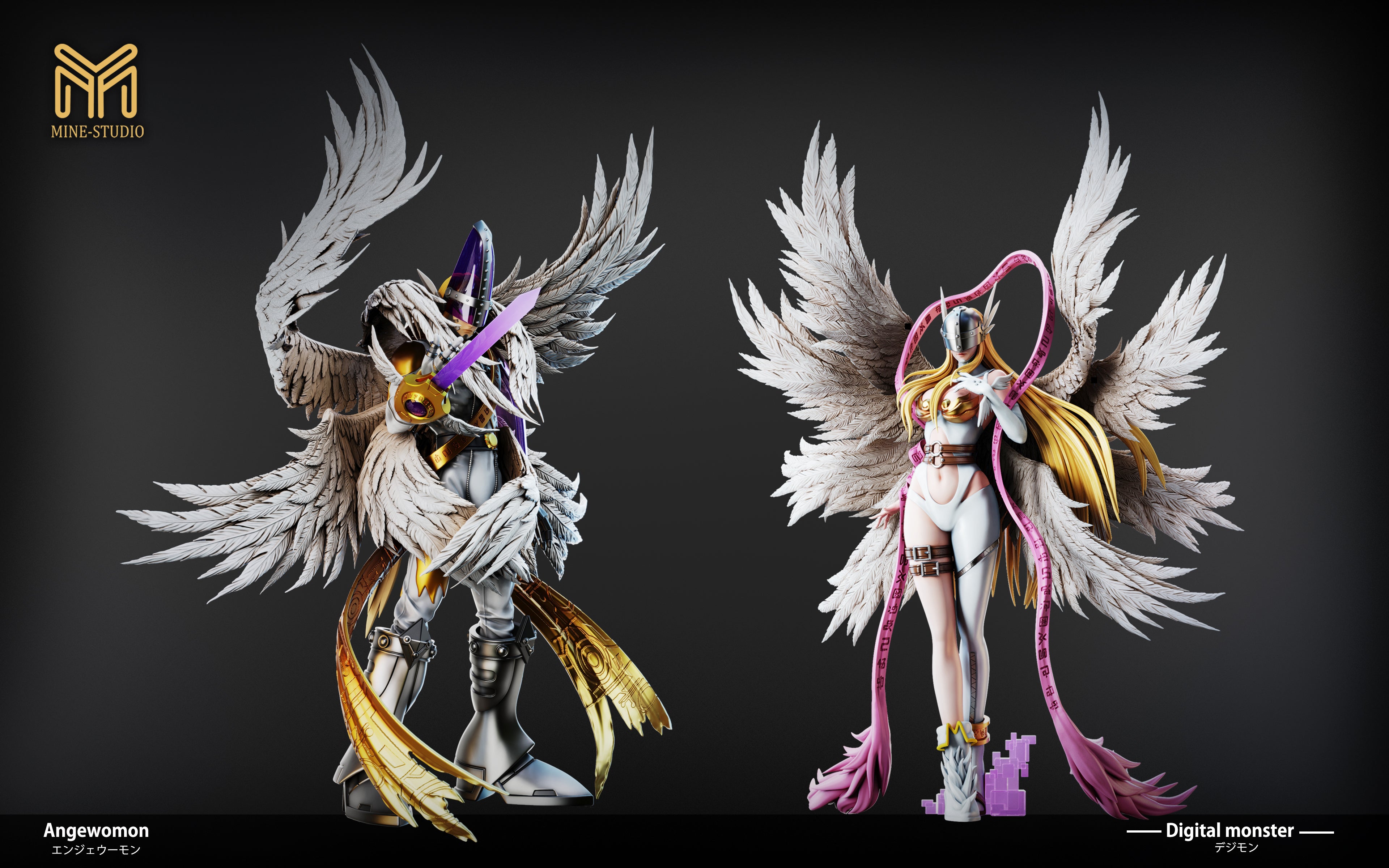 デジモン Mine-STUDIO エンジェウーモン フィギュア Digimon MINE Studio Angewomon – ClubHouse Statues