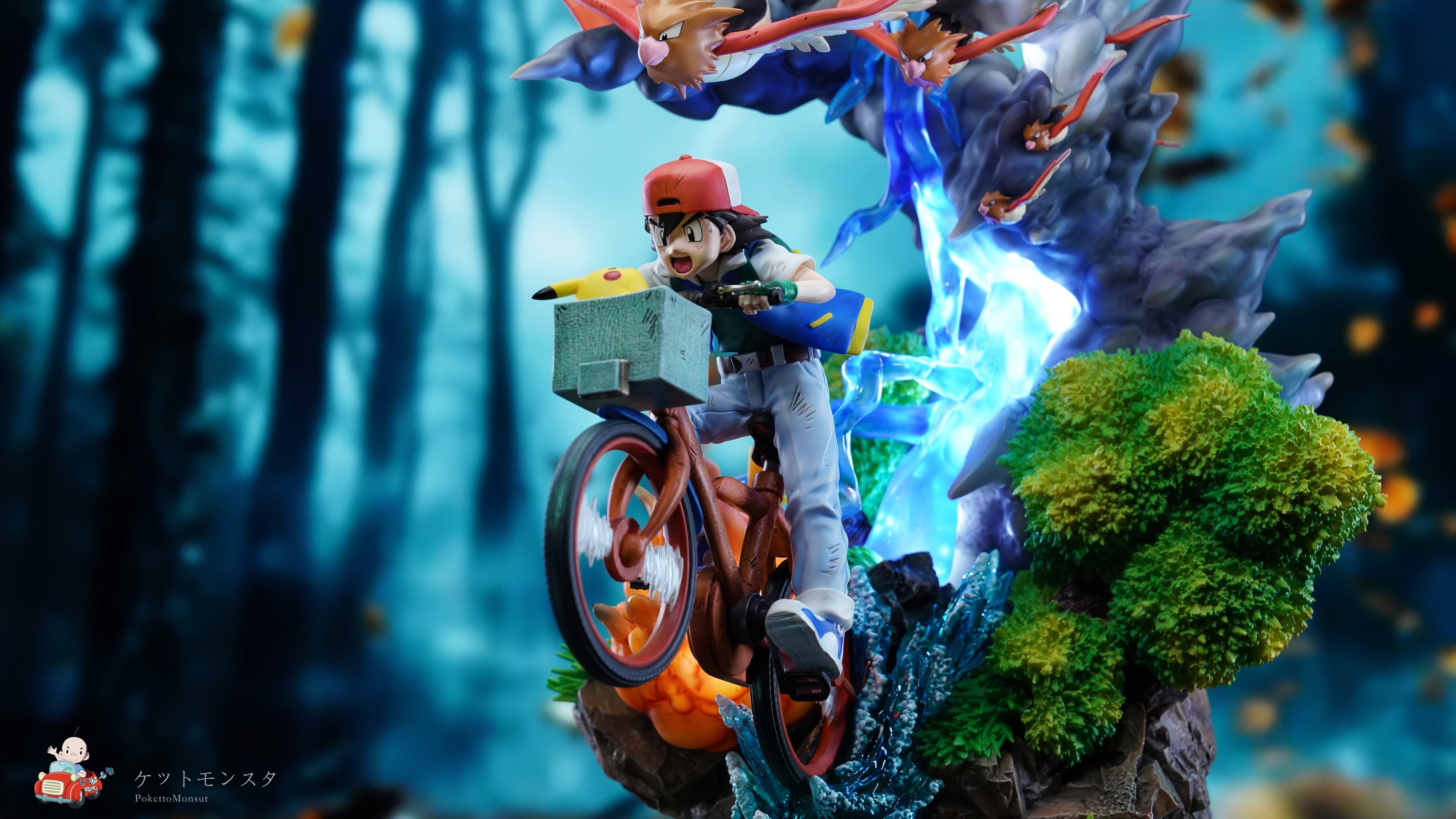 Pokemon AM Studio Cycling Ash Resin Statue – ClubHouse Statues
