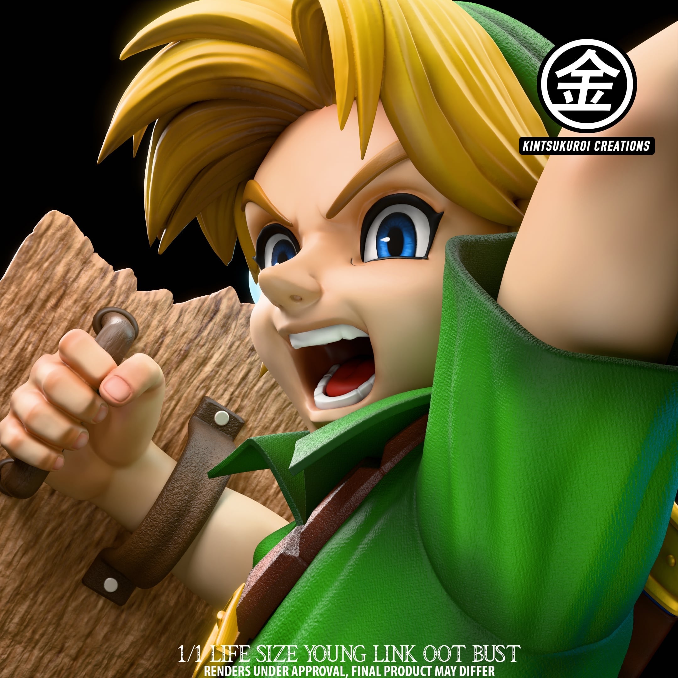 Legend of Zelda Kintsukuroi Creations Young Link Lifesize Bust