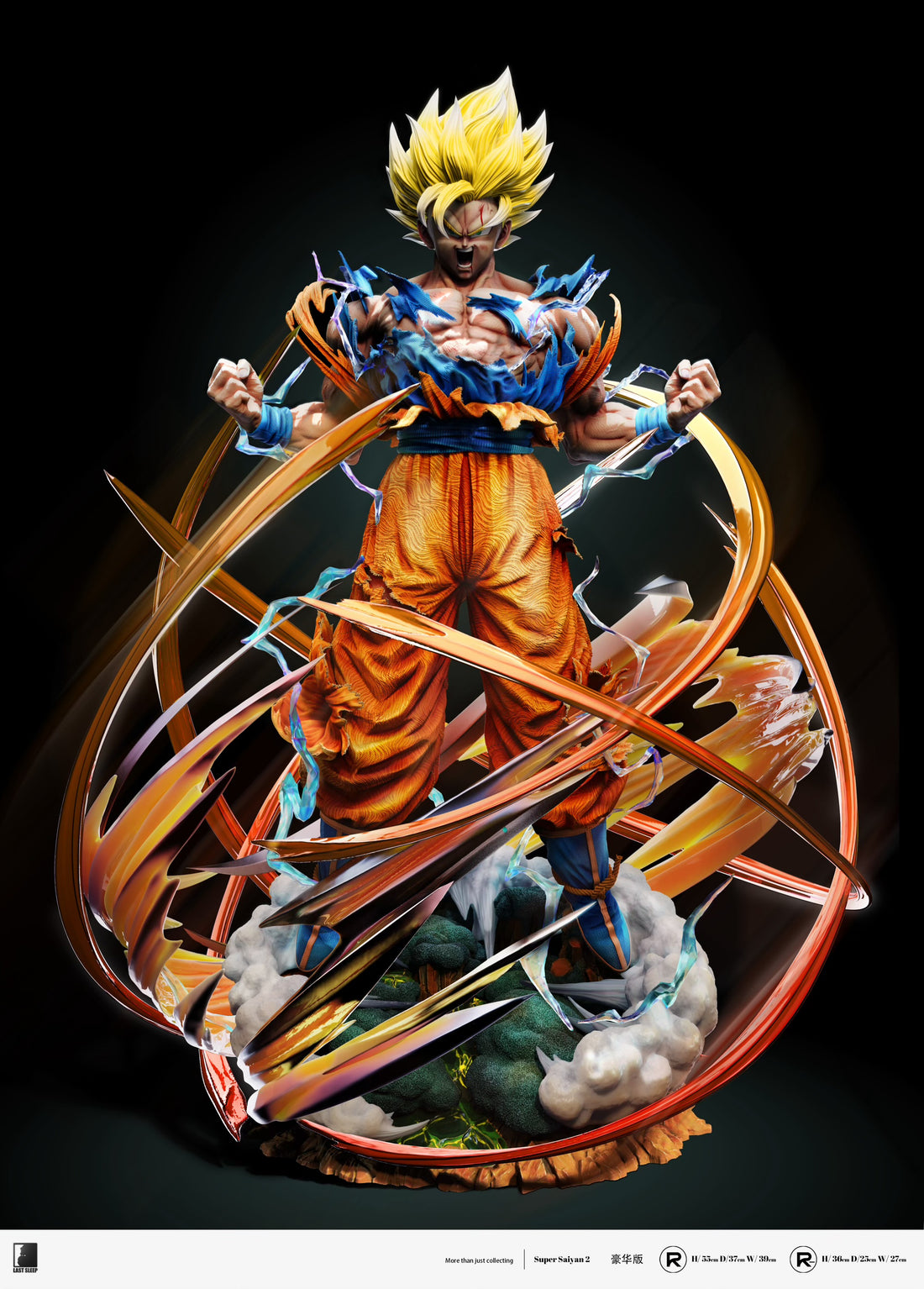 Dragon Ball Last Sleep Studio Goku SSJ2 Super Saiyan 2 Resin Statue