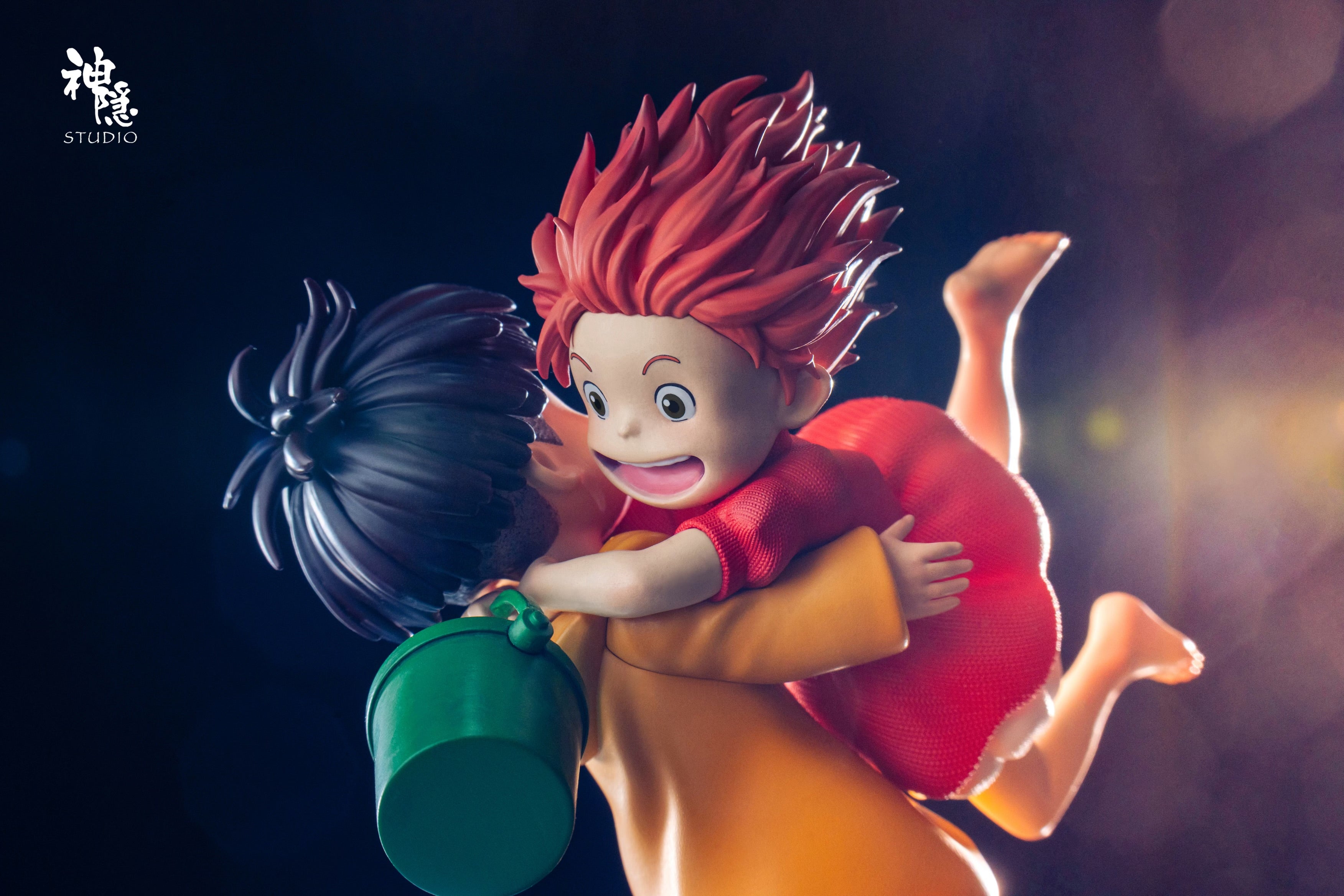 崖の上のポニョ Sosuke Ponyo ポニョ、宗介好きぃ 彫刻フィギュア 宗介 & リトル ポニョ フィギュア ガレージキット 崖の上のポニョ