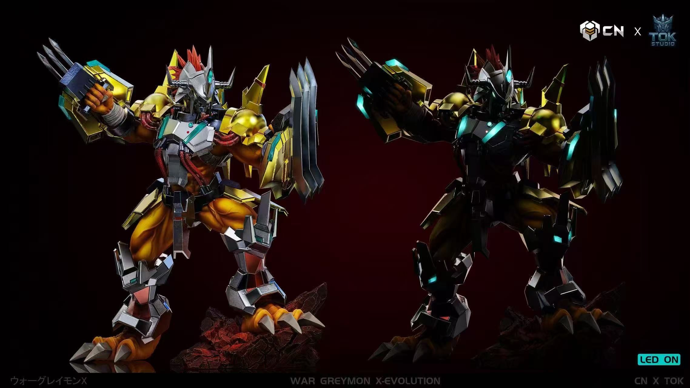 WARGREYMON ウォーグレイモン ALPHAMON. アルファモン War Greymon X Antibody 1/12 Resin Statue | Digimon
