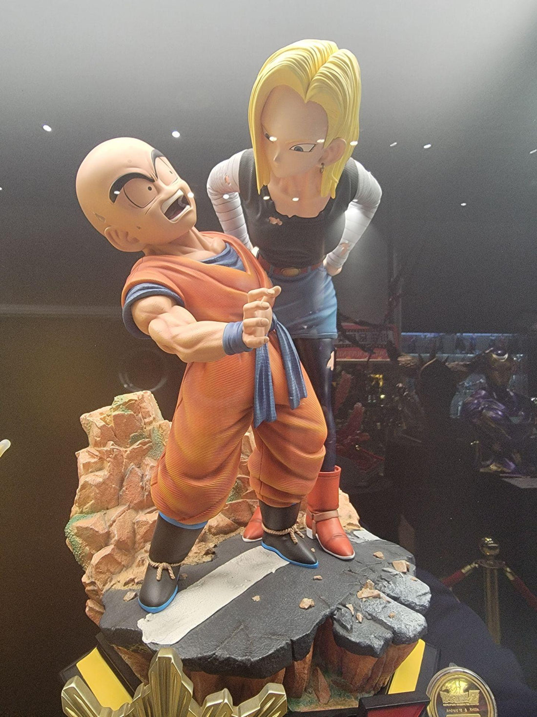 Dragon Ball Soul Wing Studio  Krillin x Android 18 Licensed Resin Statue