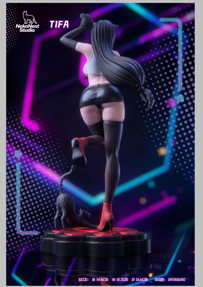 Final Fantasy NekoNest Studio Catwoman Tifa Resin Statue