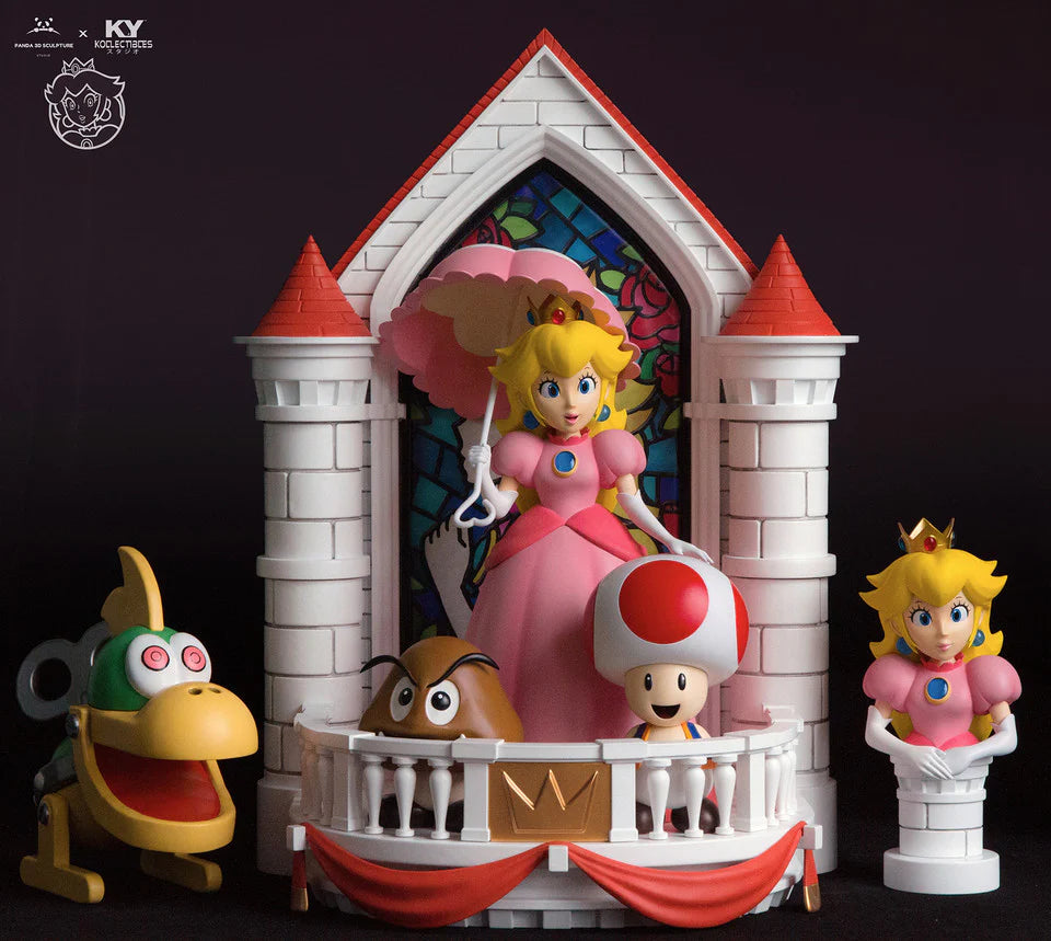 Mario Bros Panda x KY Kollectibles Studio Princess Peach Castle