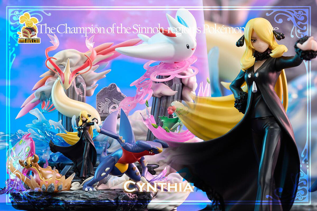 Pokémon Collection Hall Studio Cynthia Team Spear Pillar Scene Resin Statue