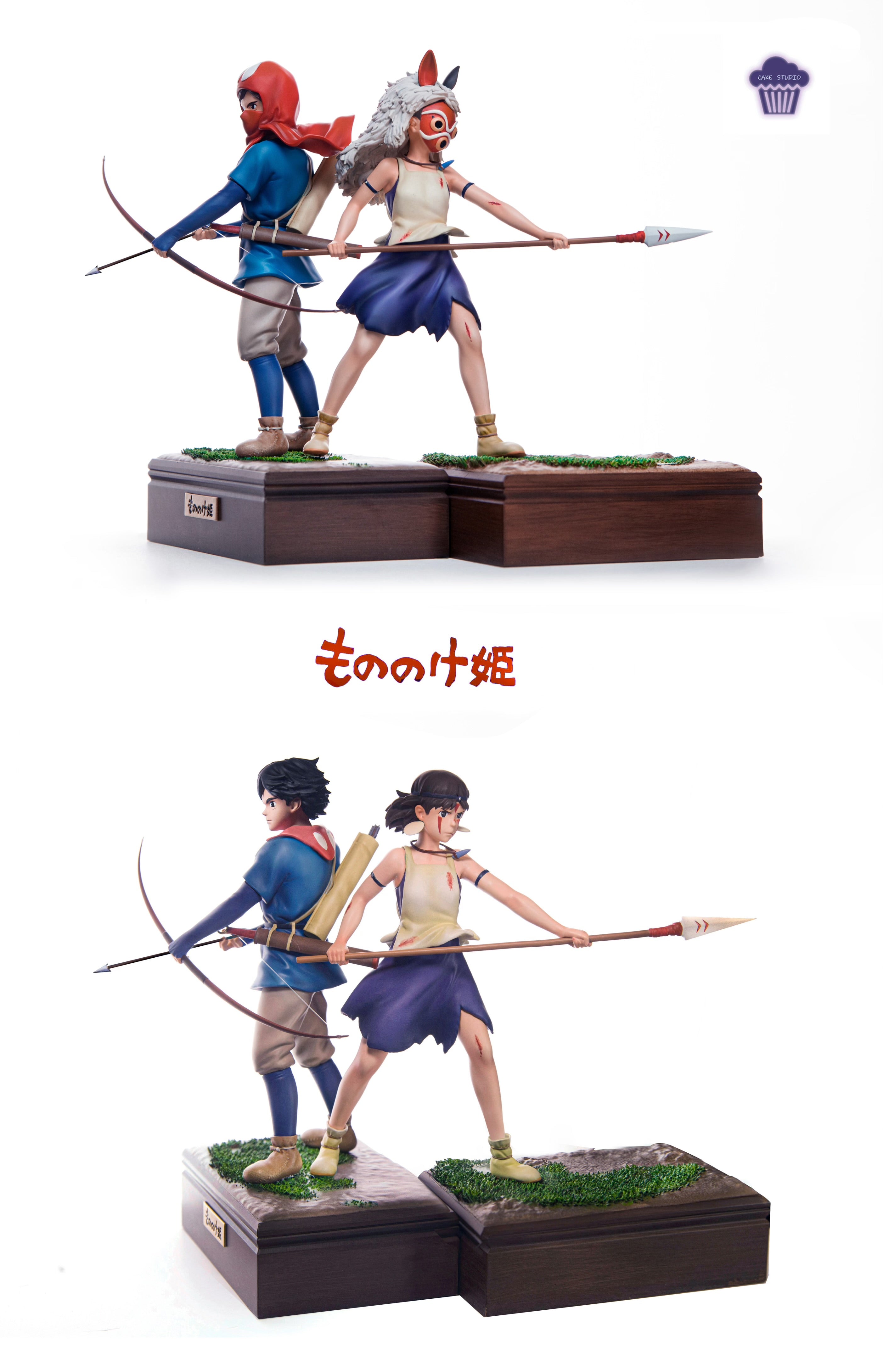 Princess Mononoke フィギュアセット Princess Mononoke Cake Studio Princess Mononoke x Ashitaka