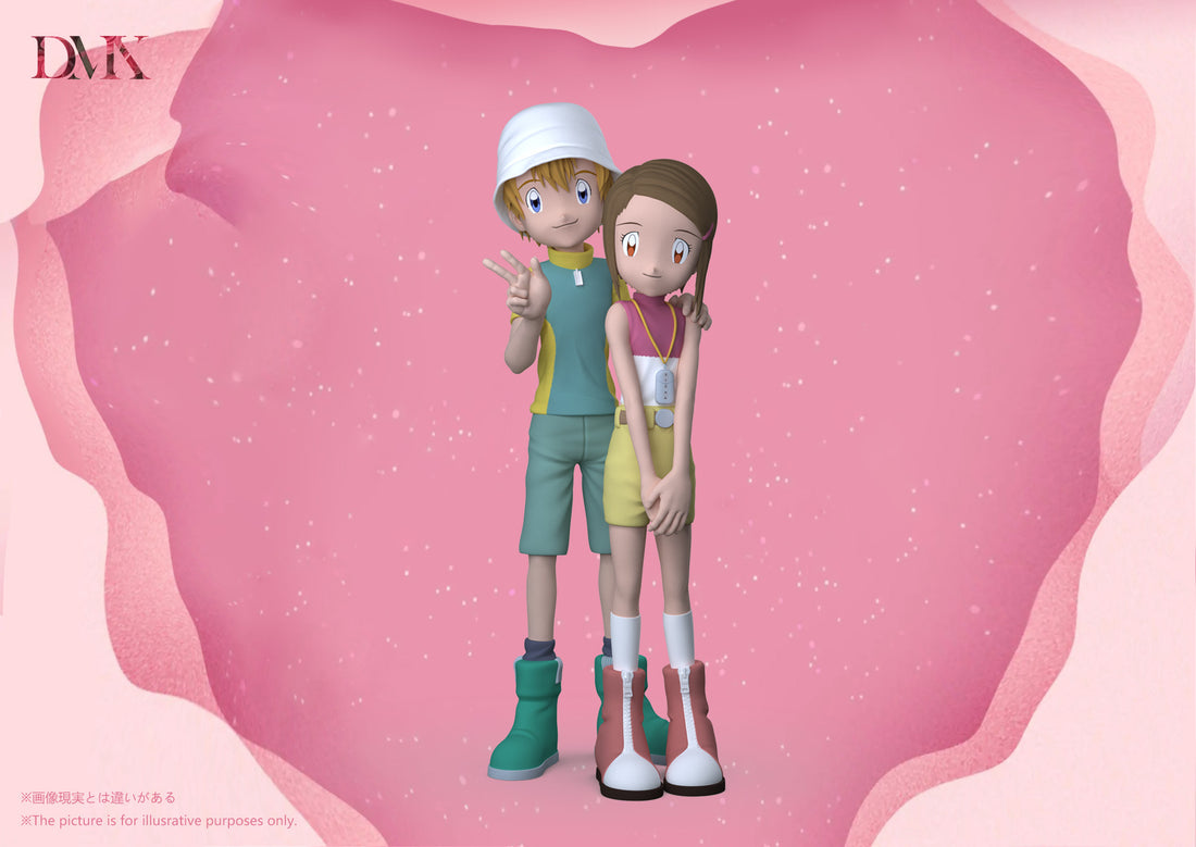 Digimon DMX Studio Takeru Takaishi x Yagami Hikari Couple Resin Statue