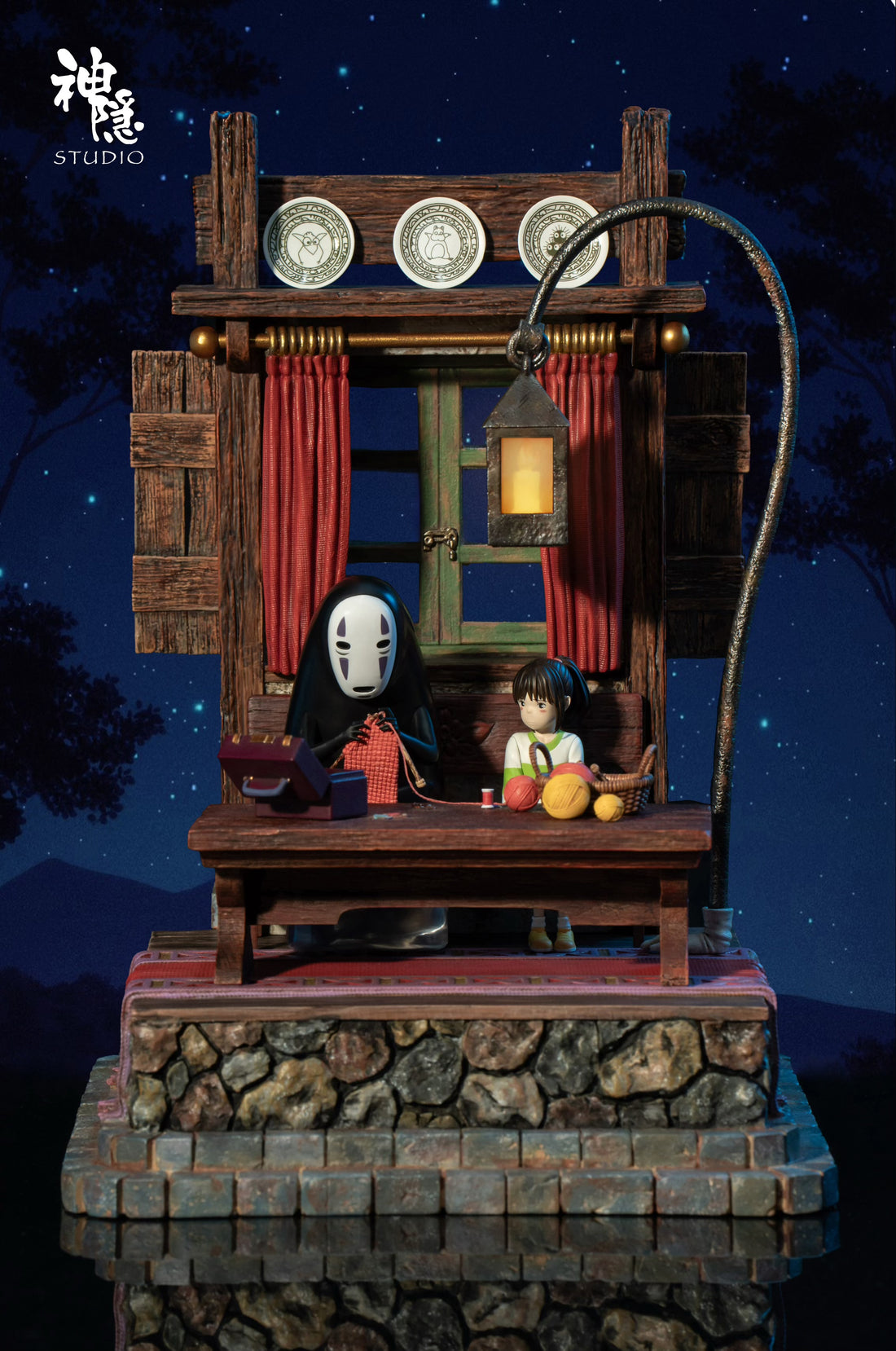 Spirited Away ShenYin Studio Chihiro Ogino x Kaonashi Resin Statue