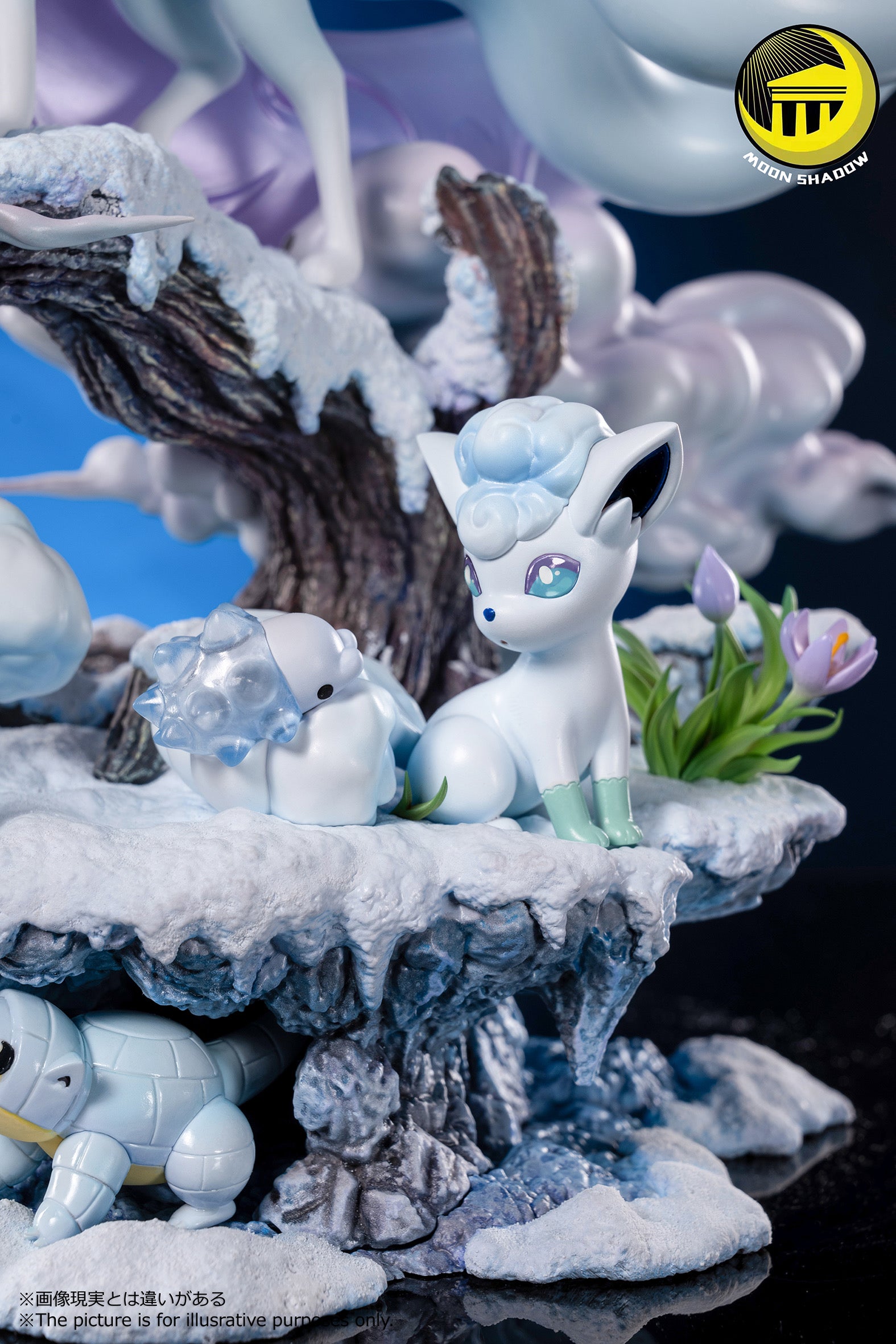 Ninetales フィギュア 月と雲のデザイン READY STOCK】Moon Shadow Studio - Pokemon - Ice Ninetales Resin