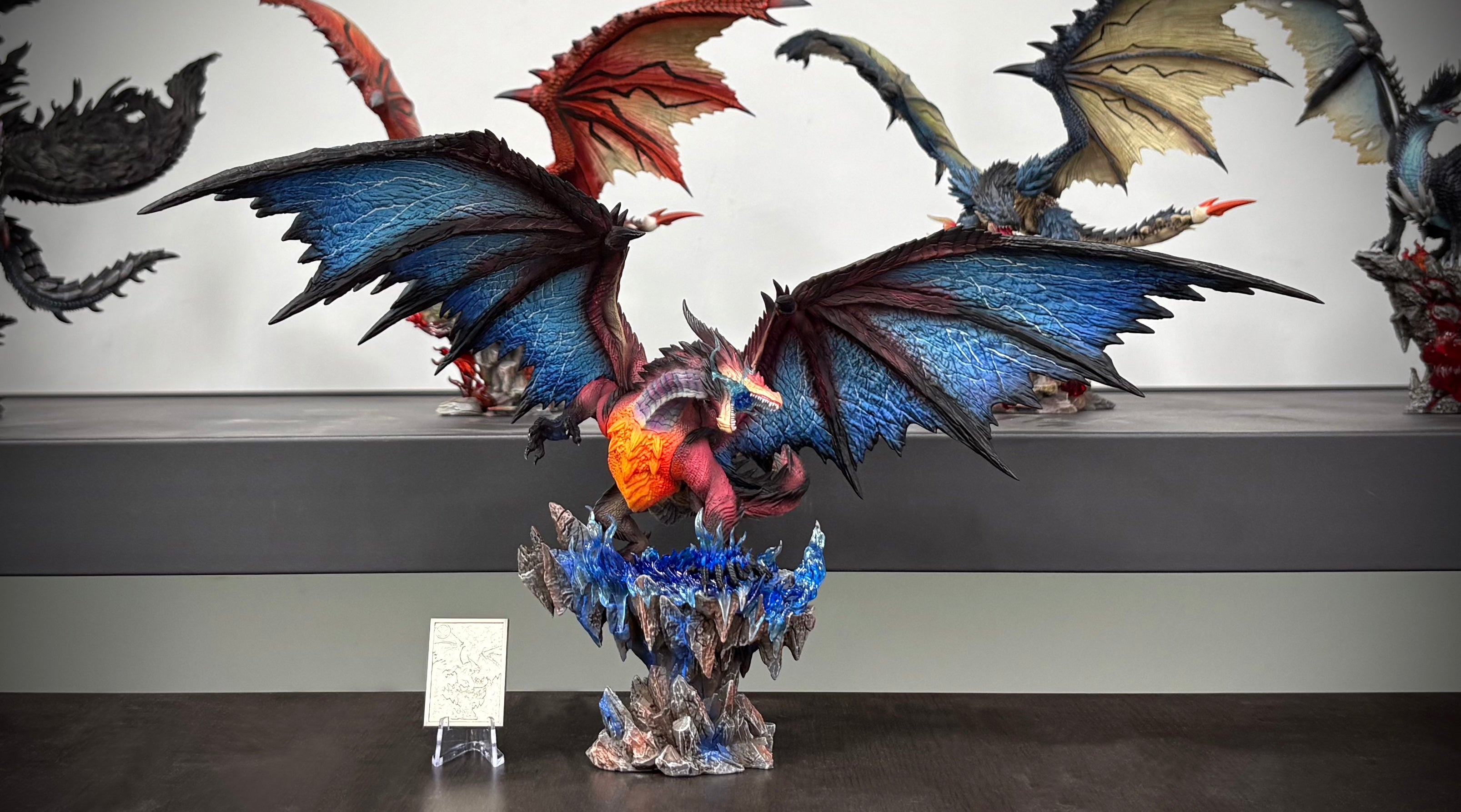Monster Hunter S6 Studio Safi Jiiva Dark Red Dragon Resin Statue
