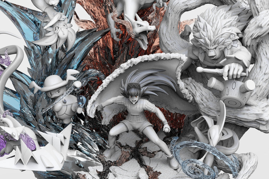 Pokemon PcHouse Studio Leon Group Resin Statue