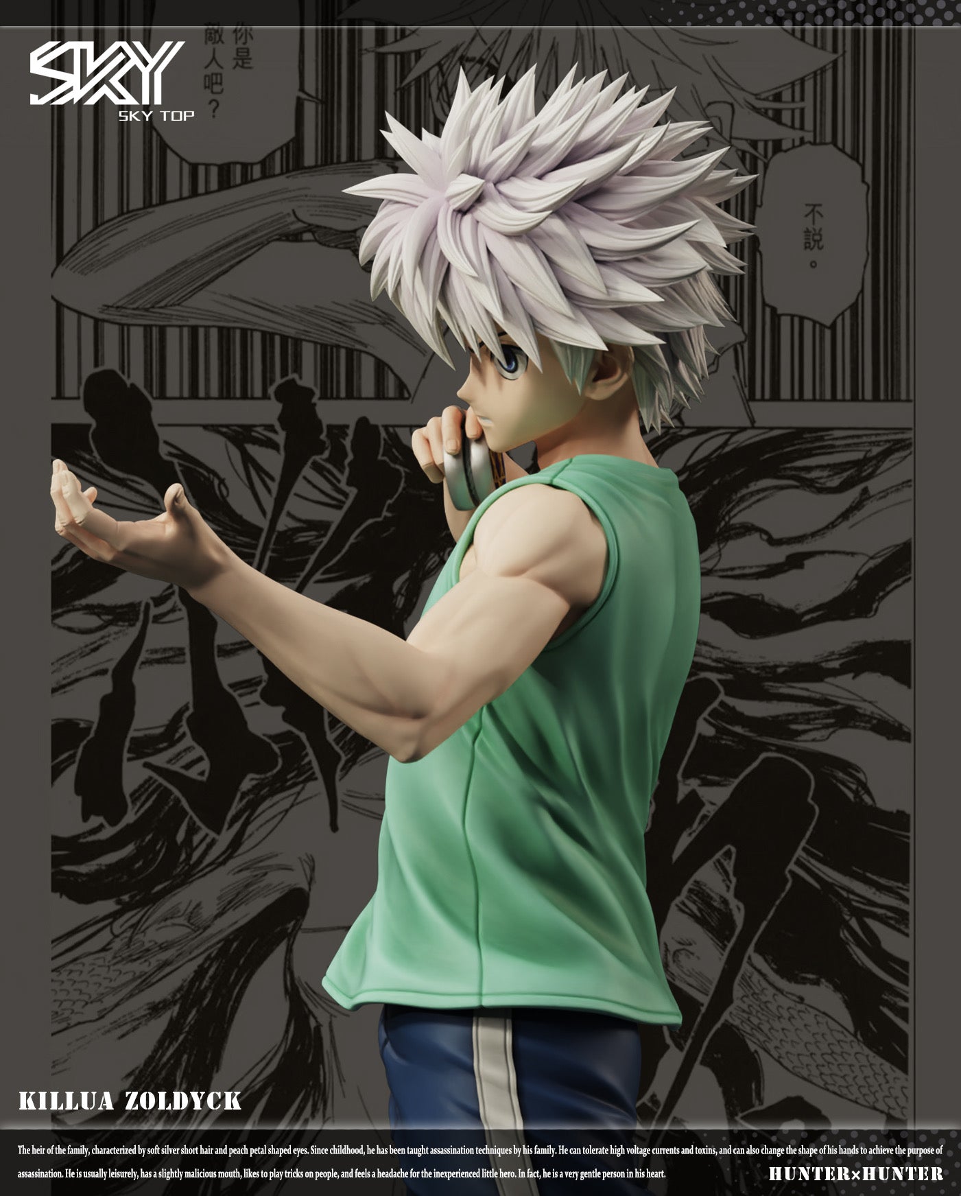 ハンター×ハンター Sky top-STUDIO 3.0 キルア フィギュア Hunter x Hunter Sky Top Studio Killua V3 Resin Statue – ClubHouse